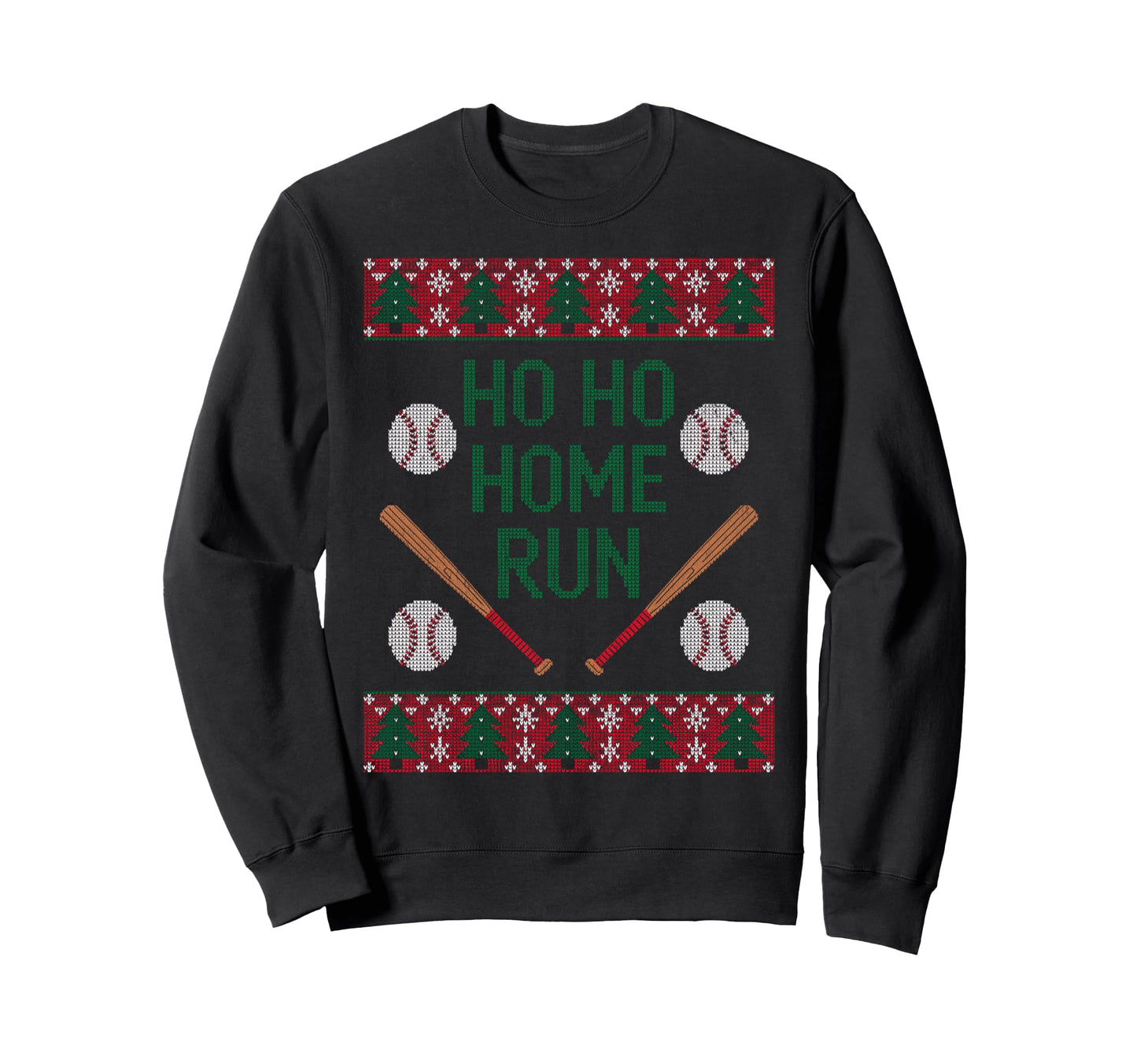 Ho Ho Home Run Funny Baseball Sweatshirt - Casual Everyday Wear for Adults - T-Shirt, Sweatshirt, Hoodie