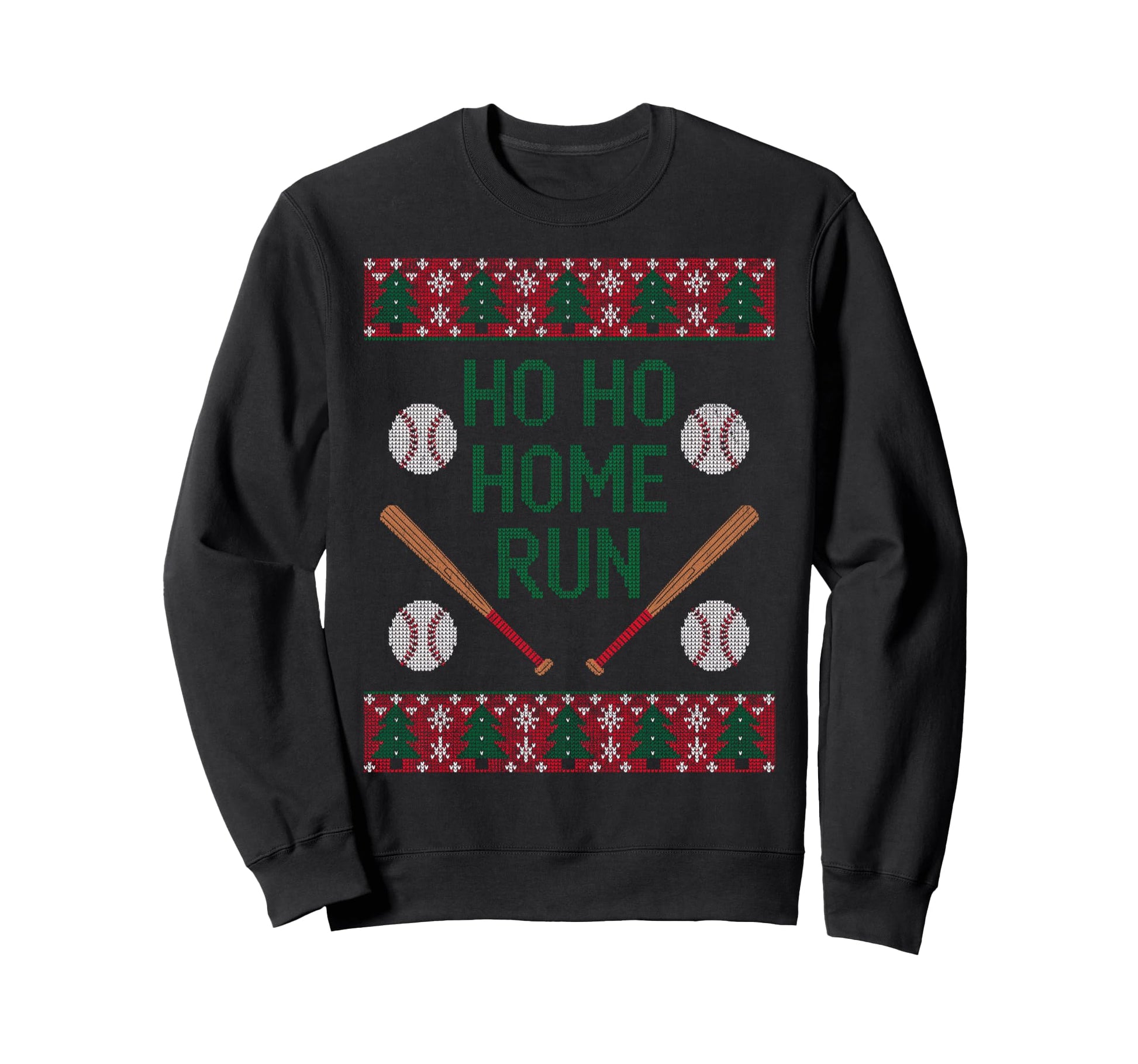 Ho Ho Home Run Funny Baseball Sweatshirt - Casual Everyday Wear for Adults - T-Shirt, Sweatshirt, Hoodie