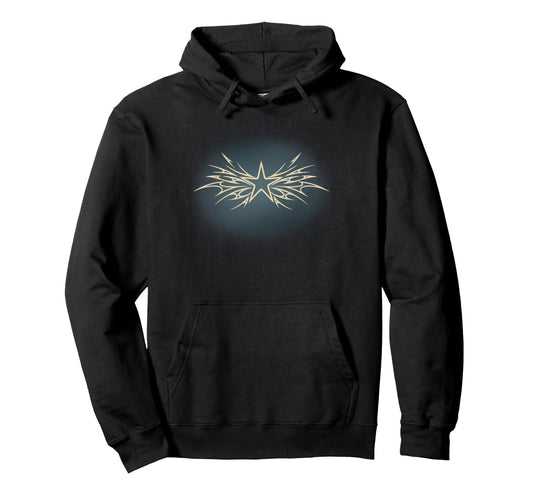 90S Y2K Supernova Tattoo Star Hoodie - Fun Novelty Design for Adults - T-Shirt, Sweatshirt, Hoodie
