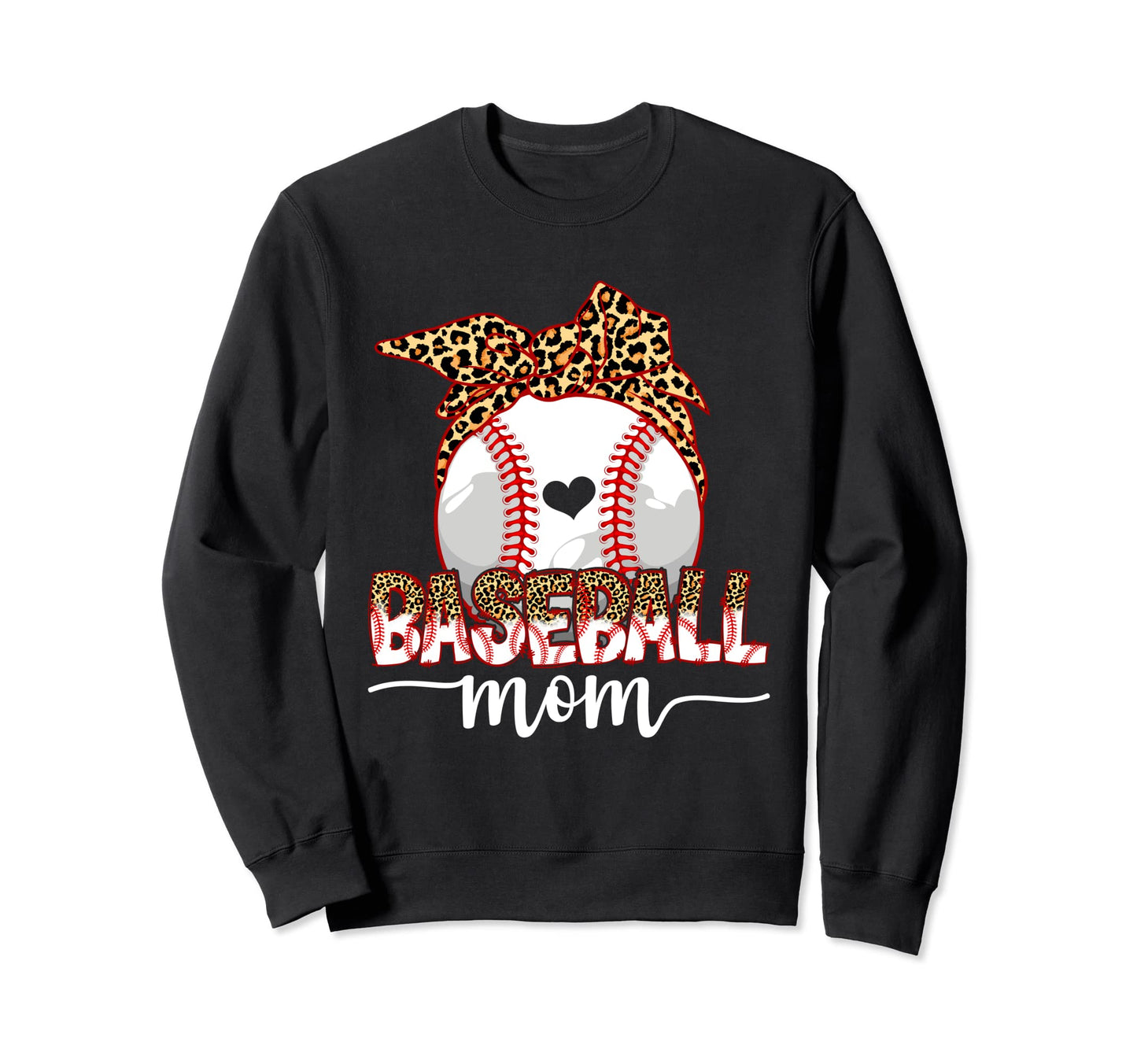 Leopard Baseball Baseball Mom Sweatshirt - Custom Art Print for Adults - T-Shirt, Sweatshirt, Hoodie