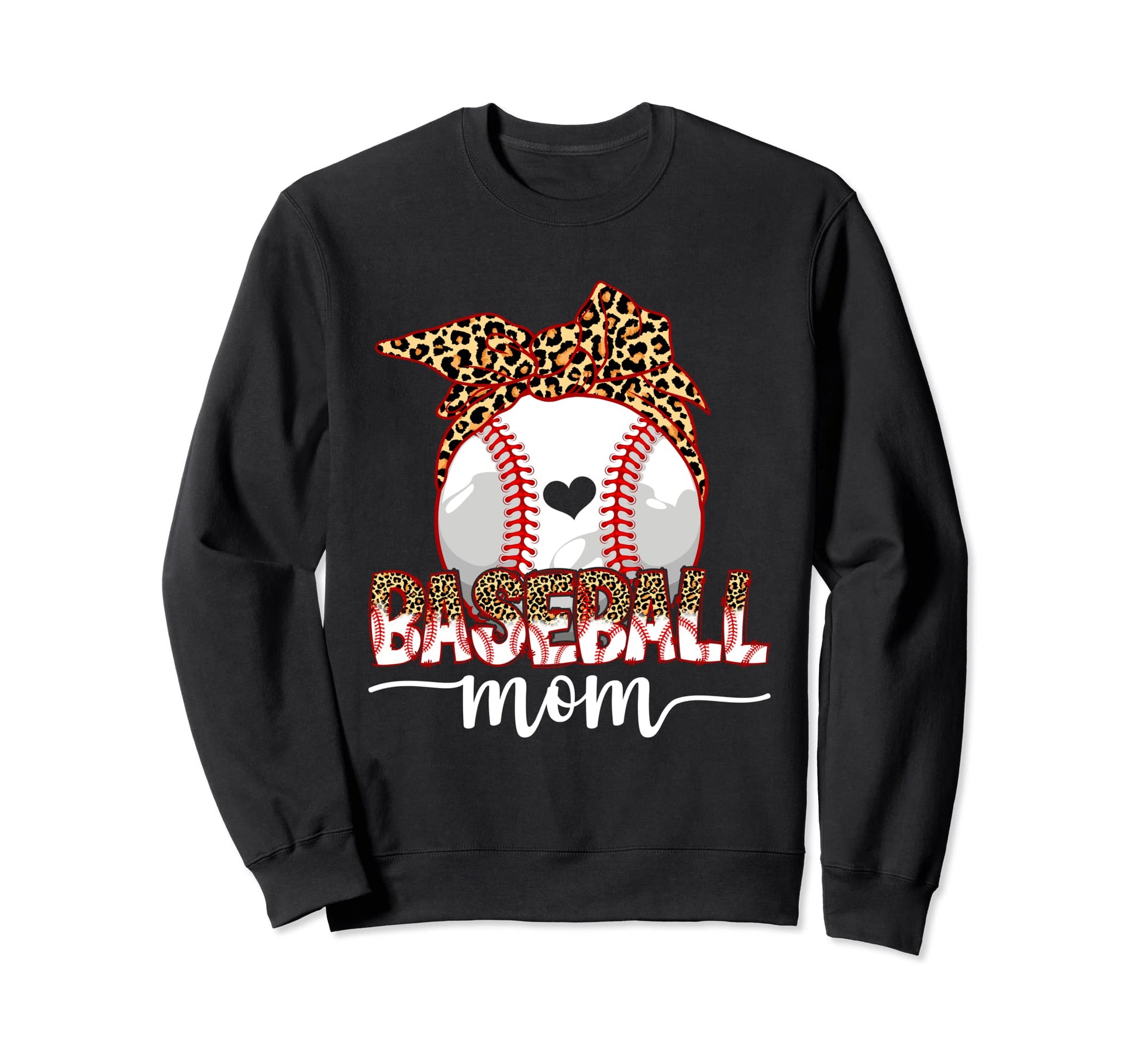 Leopard Baseball Baseball Mom Sweatshirt - Custom Art Print for Adults - T-Shirt, Sweatshirt, Hoodie