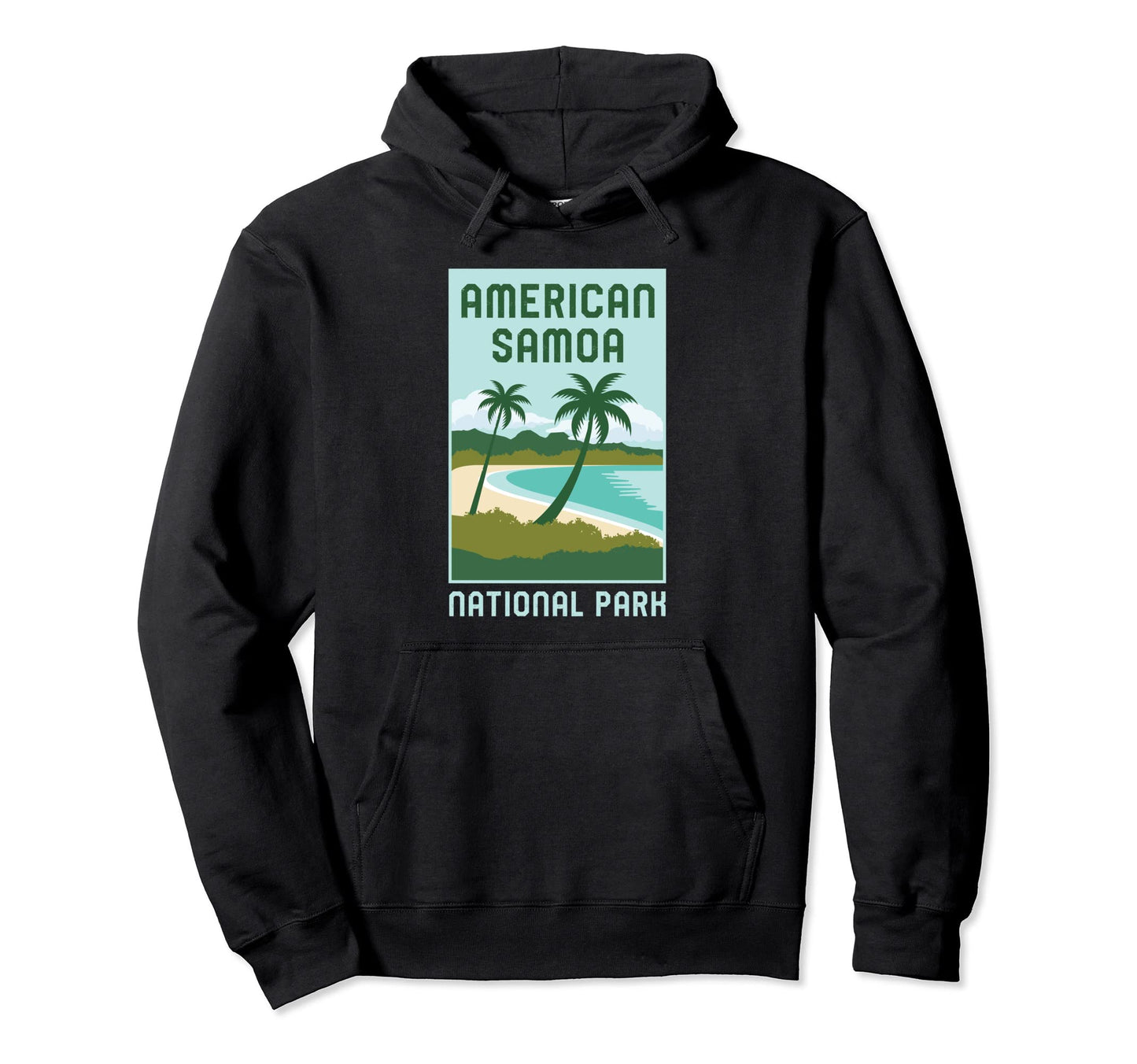 American Samoa National Park Island Hoodie - Minimalist Print Men Women - T-Shirt, Sweatshirt, Hoodie