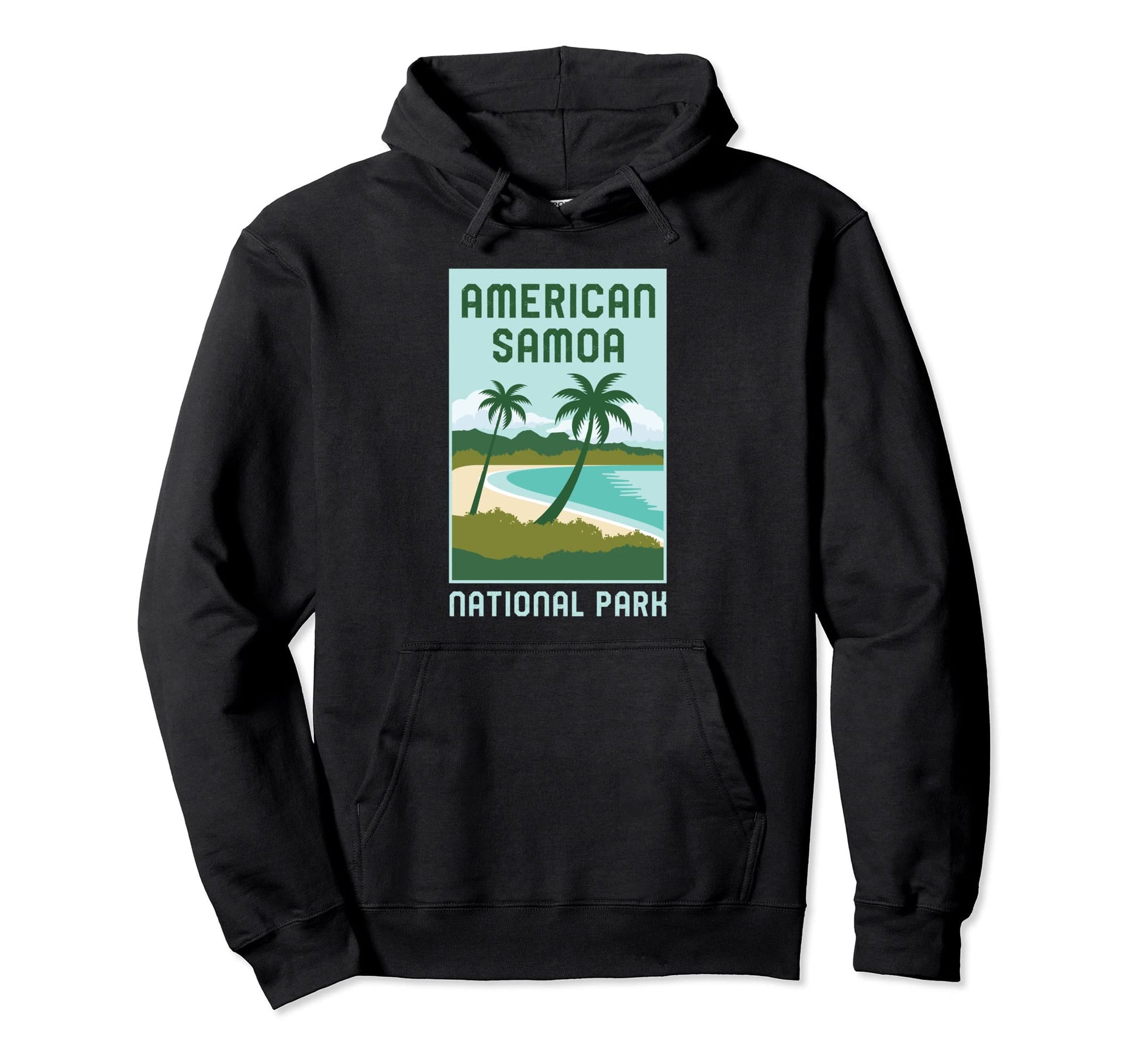 American Samoa National Park Island Hoodie - Minimalist Print Men Women - T-Shirt, Sweatshirt, Hoodie