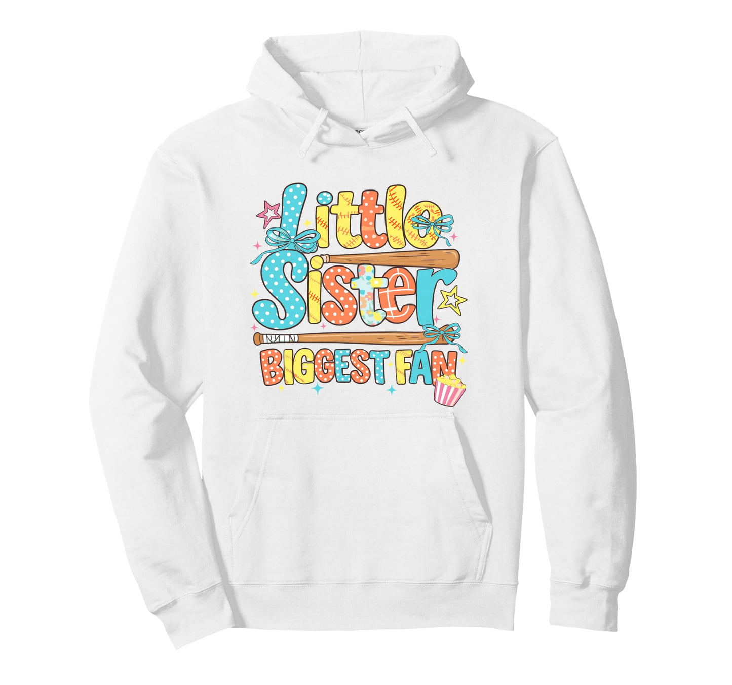 Funny Little Sister Biggest Fan Hoodie - Casual Everyday Wear Men Women - T-Shirt, Sweatshirt, Hoodie