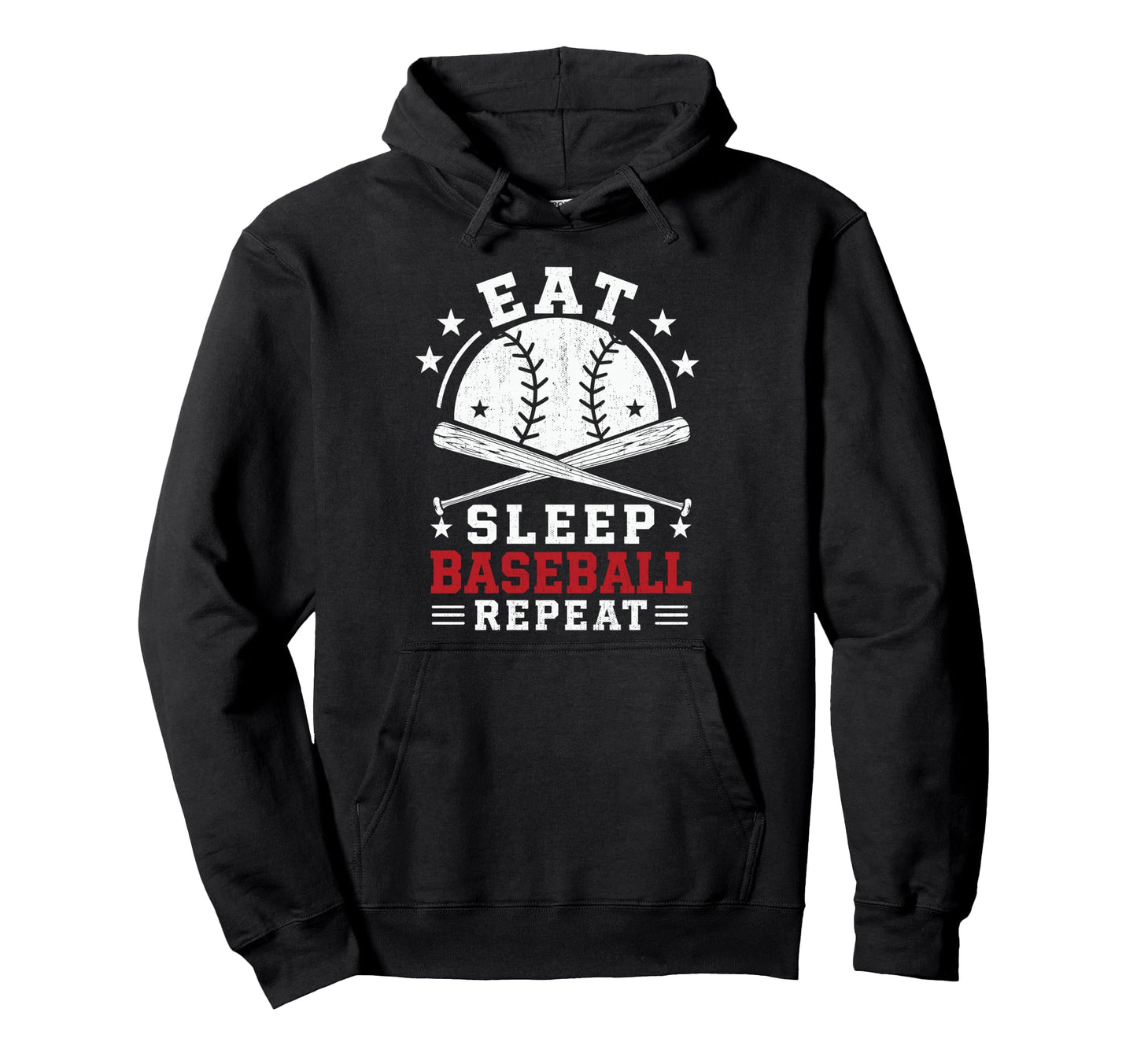 Eat Sleep Baseball Repeat Baseball Hoodie - Casual Everyday Wear Unisex - T-Shirt, Sweatshirt, Hoodie
