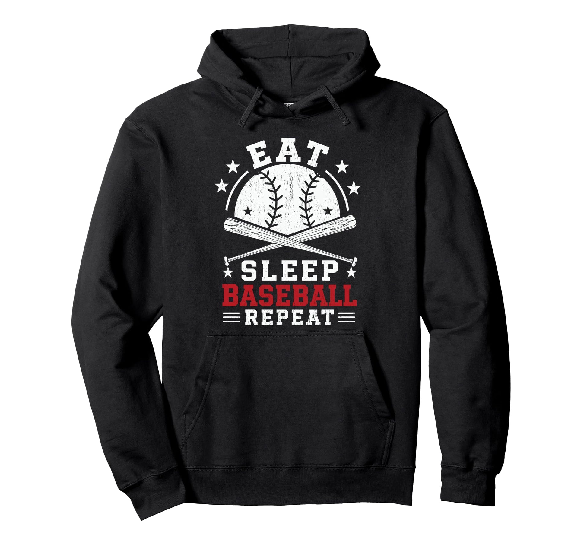 Eat Sleep Baseball Repeat Baseball Hoodie - Casual Everyday Wear Unisex - T-Shirt, Sweatshirt, Hoodie