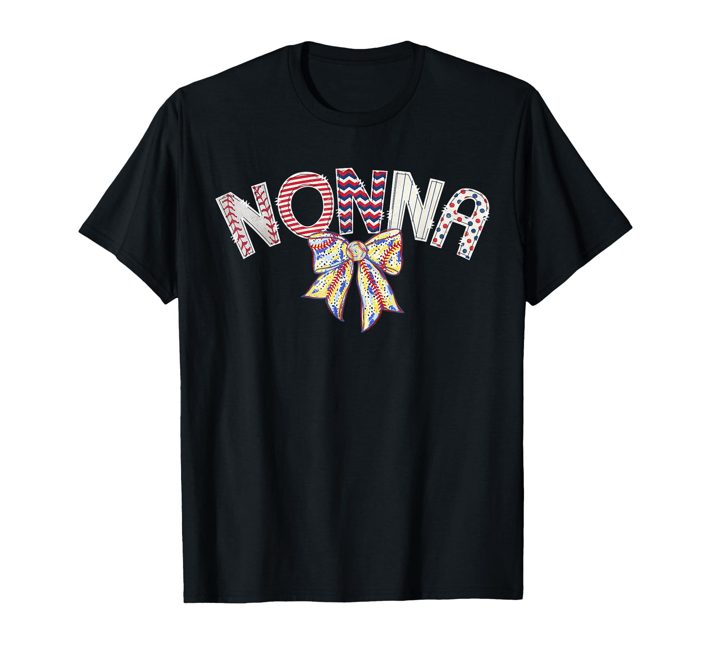 Baseball Nonna Coquette Bow Game T-Shirt - Fun Novelty Design for Adults - T-Shirt, Sweatshirt, Hoodie
