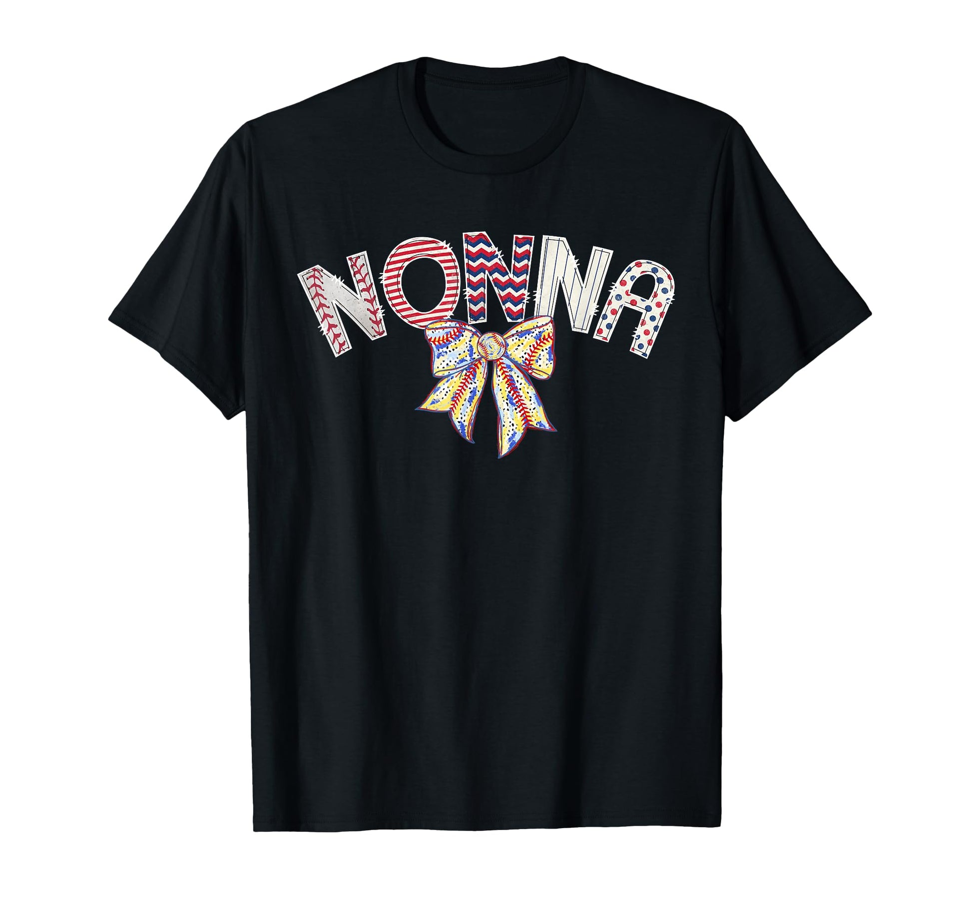 Baseball Nonna Coquette Bow Game T-Shirt - Fun Novelty Design for Adults - T-Shirt, Sweatshirt, Hoodie