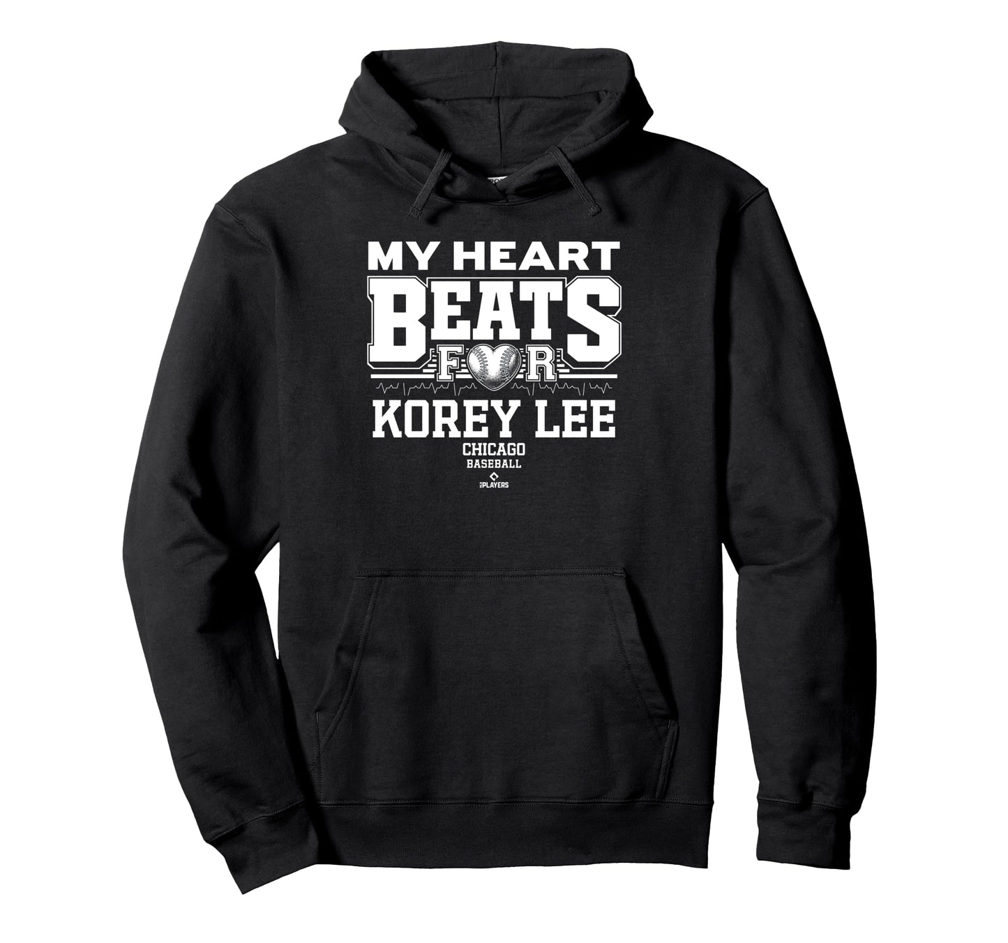 My Heart Beats Korey Lee Chicago Baseball Hoodie - Unique Graphic Unisex - T-Shirt, Sweatshirt, Hoodie