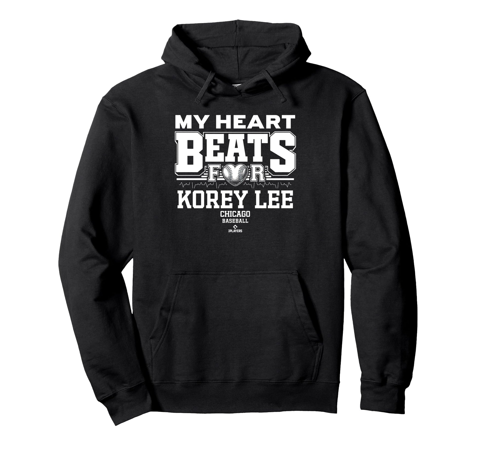 My Heart Beats Korey Lee Chicago Baseball Hoodie - Unique Graphic Unisex - T-Shirt, Sweatshirt, Hoodie