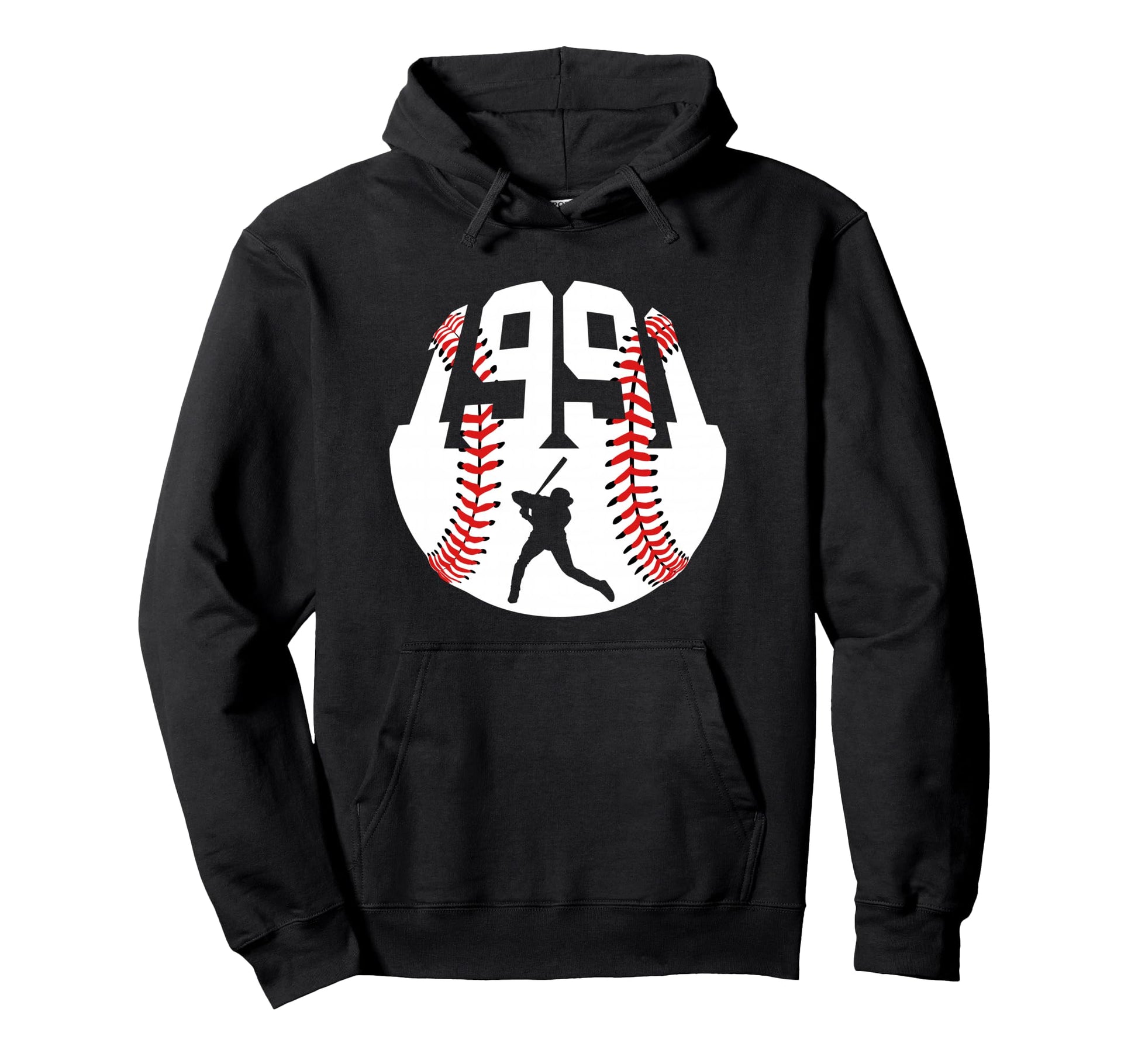 1991 Baseball 35Th Birthday Hoodie - Minimalist Print Unisex - T-Shirt, Sweatshirt, Hoodie
