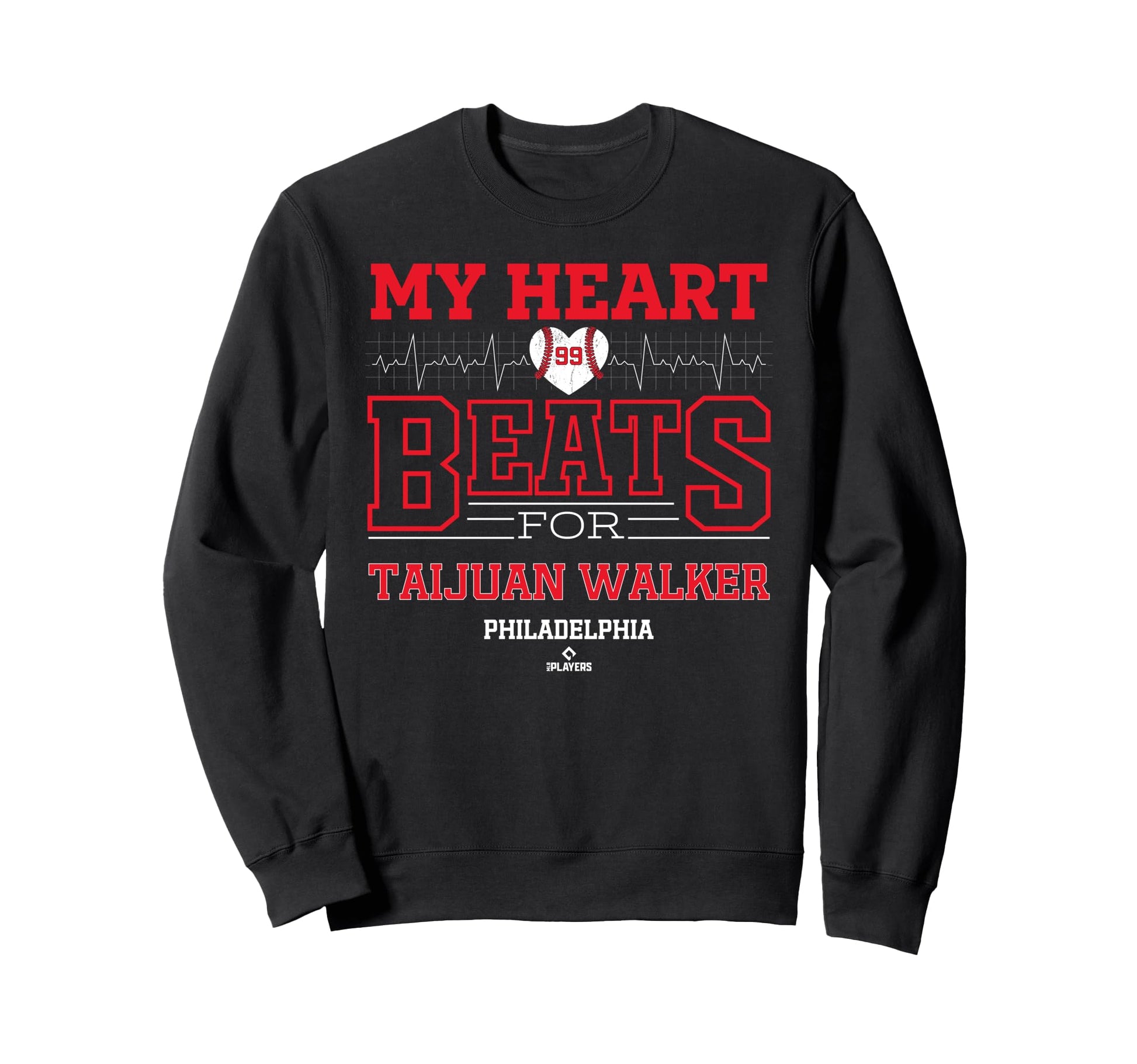 My Heart Beats Taijuan Walker Sweatshirt - Aesthetic Graphic for Adults - T-Shirt, Sweatshirt, Hoodie