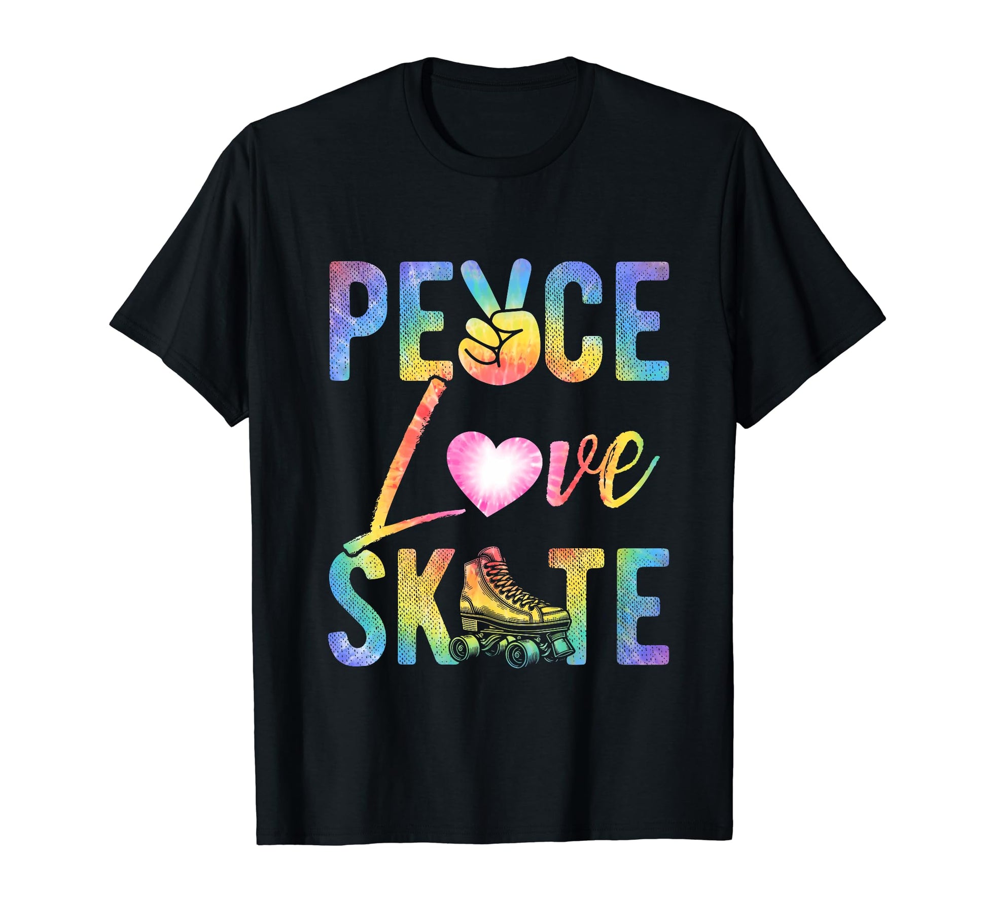 Peace Love Skate Roller Skating Peace T-Shirt - Graphic Print Men Women - T-Shirt, Sweatshirt, Hoodie