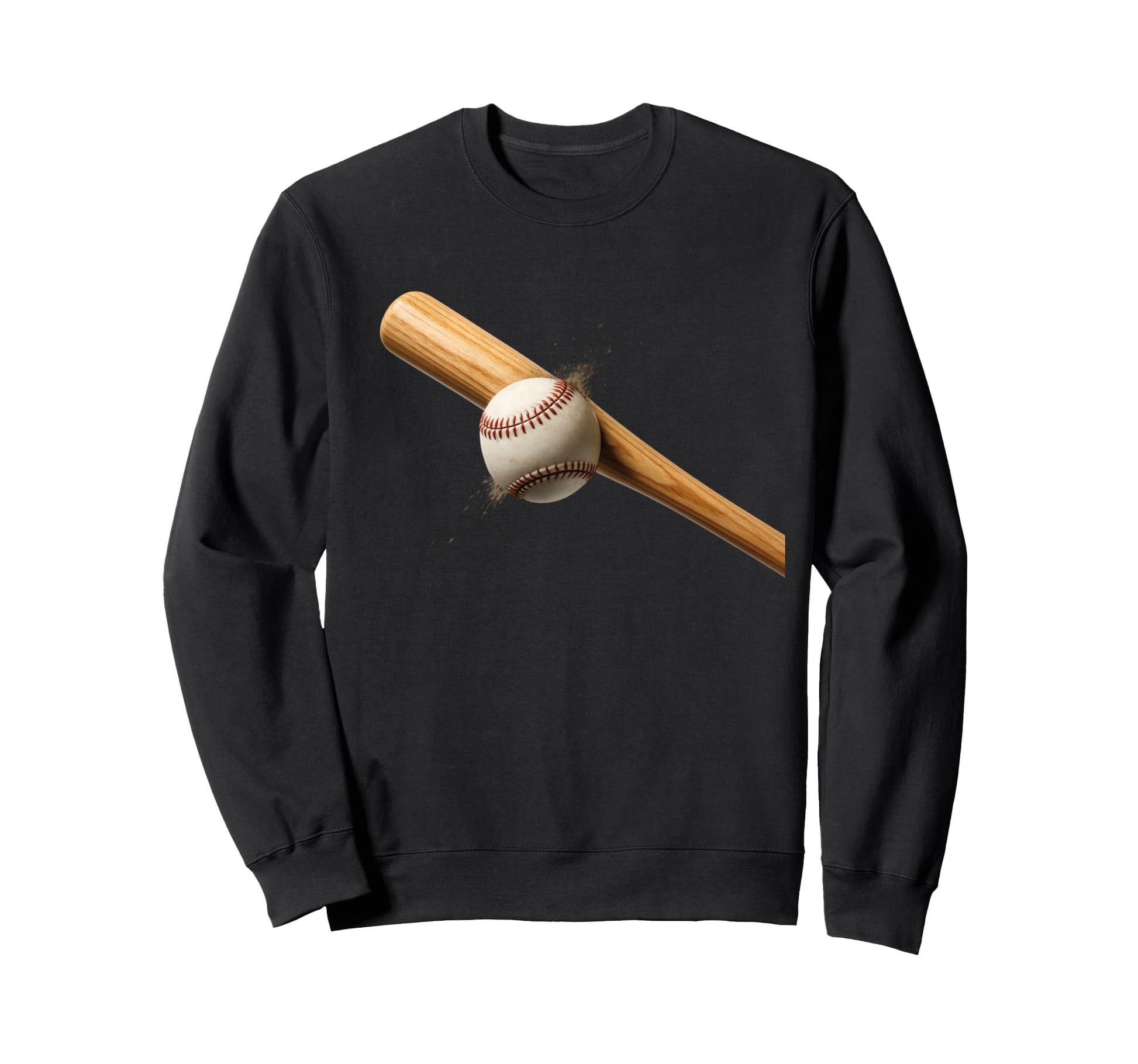 Baseball Bat Hitting Ball Home Run Sweatshirt - Custom Art Print Unisex - T-Shirt, Sweatshirt, Hoodie