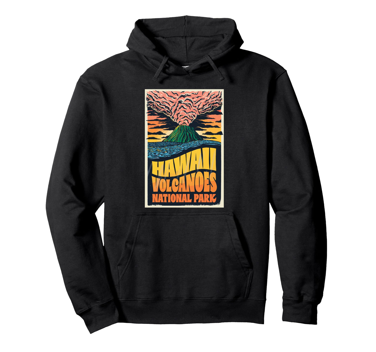 Hawaii Volcanoes National Park Colorful Hoodie - Novelty Apparel Men Women - T-Shirt, Sweatshirt, Hoodie