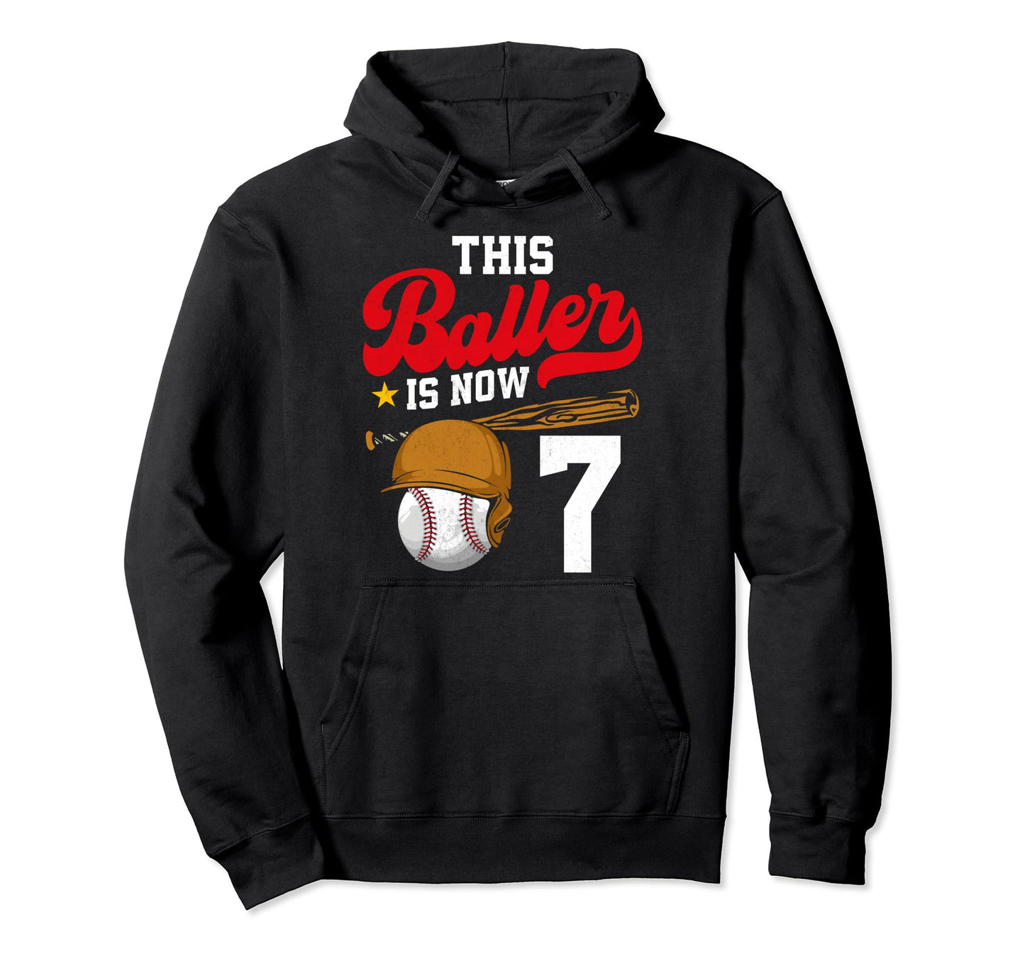 This Baller Is 7 Ball Baseball Player Hoodie - Aesthetic Graphic Unisex - T-Shirt, Sweatshirt, Hoodie