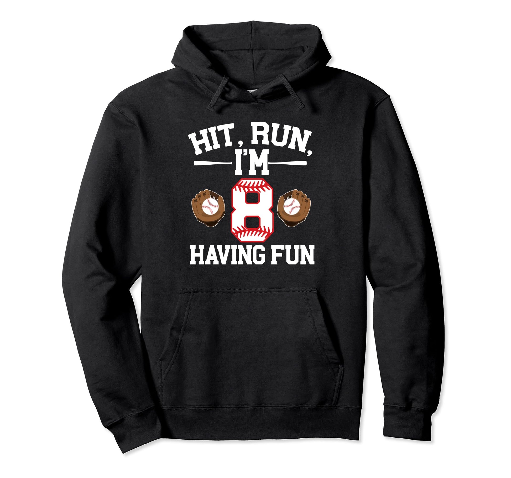 8Th Birthday Baseball Birthday Party Hoodie - Fun Novelty Design Men Women - T-Shirt, Sweatshirt, Hoodie