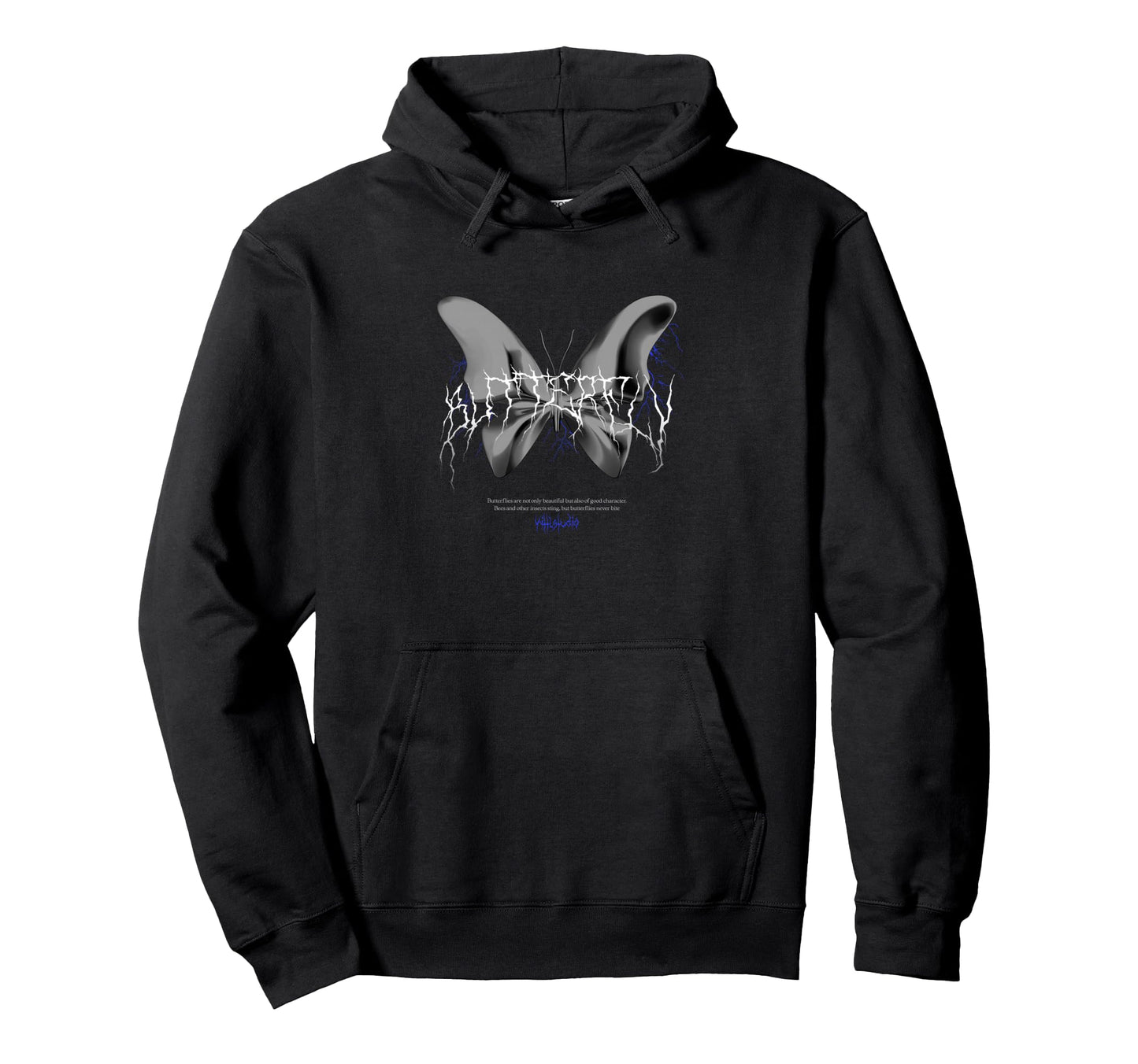 Butterfly Y2K Grunge Aesthetic Hoodie - Novelty Apparel for Adults - T-Shirt, Sweatshirt, Hoodie