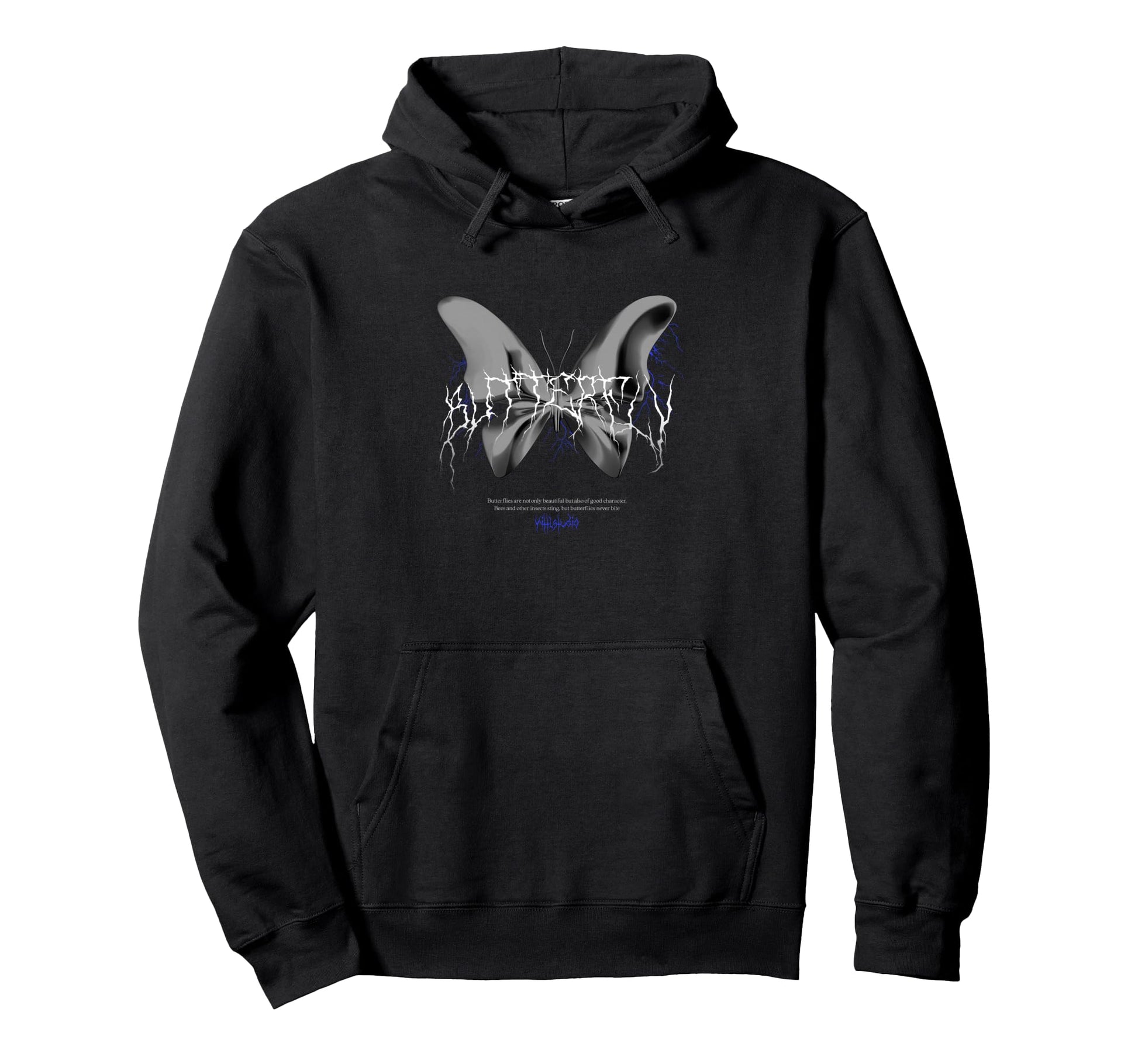 Butterfly Y2K Grunge Aesthetic Hoodie - Novelty Apparel for Adults - T-Shirt, Sweatshirt, Hoodie