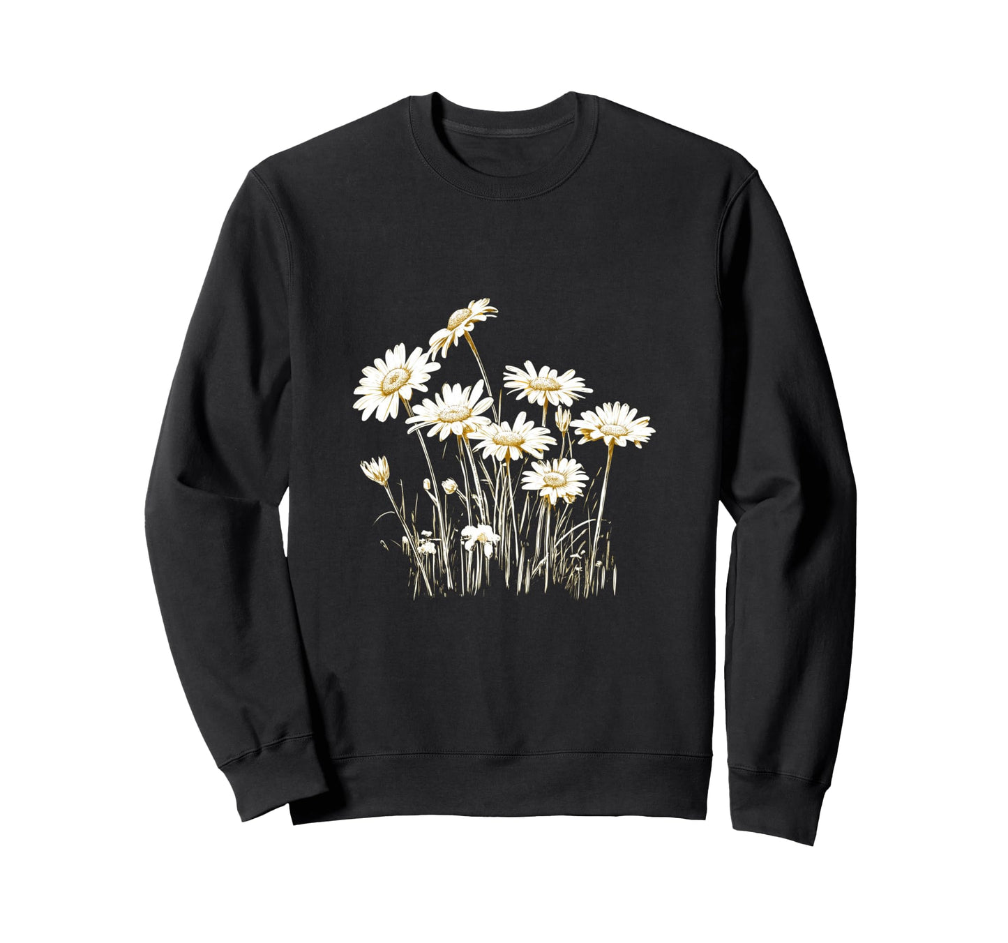 Daisy Flowers Wildflower Botanical Sweatshirt - Trendy Graphic Unisex - T-Shirt, Sweatshirt, Hoodie