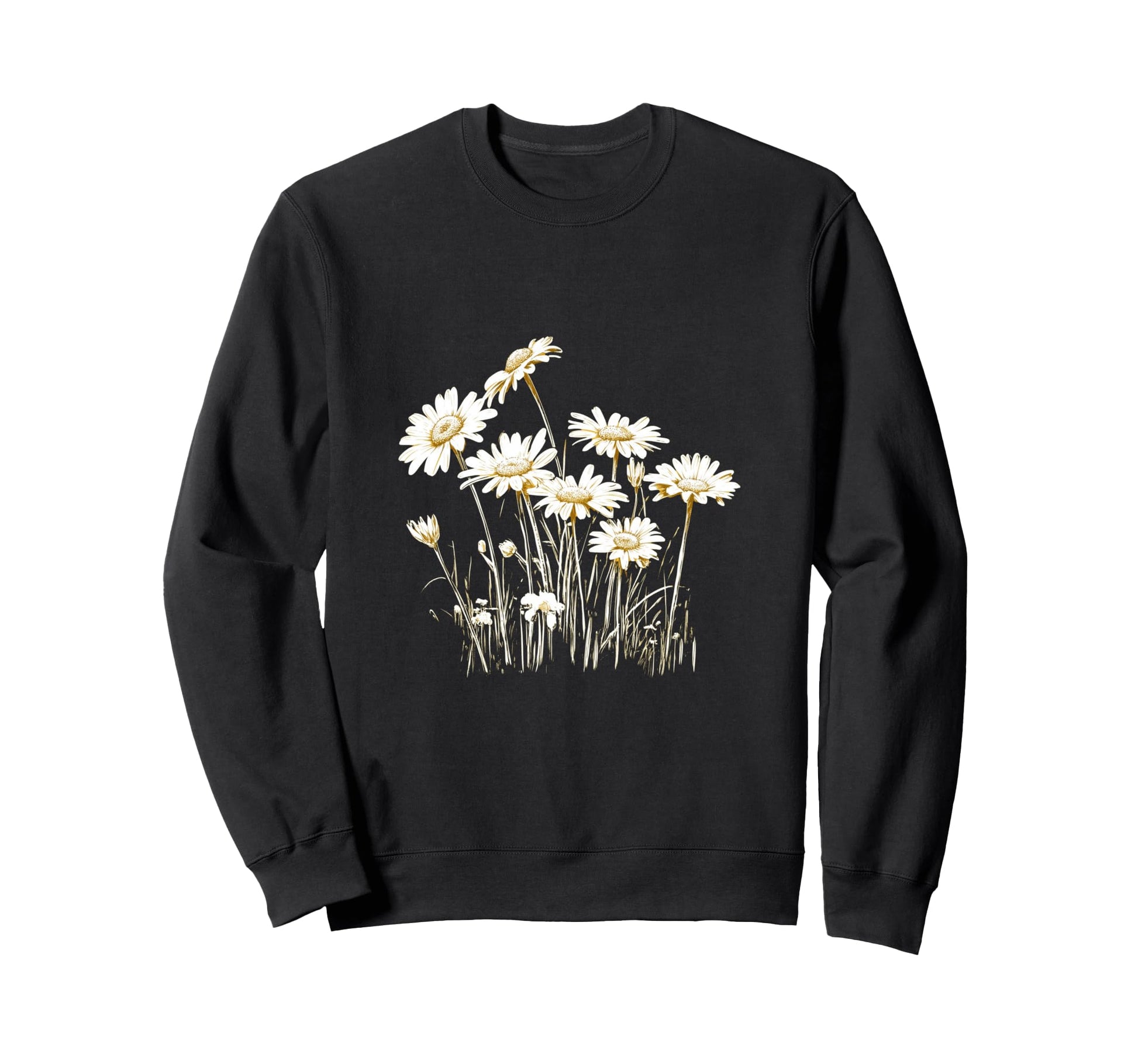 Daisy Flowers Wildflower Botanical Sweatshirt - Trendy Graphic Unisex - T-Shirt, Sweatshirt, Hoodie