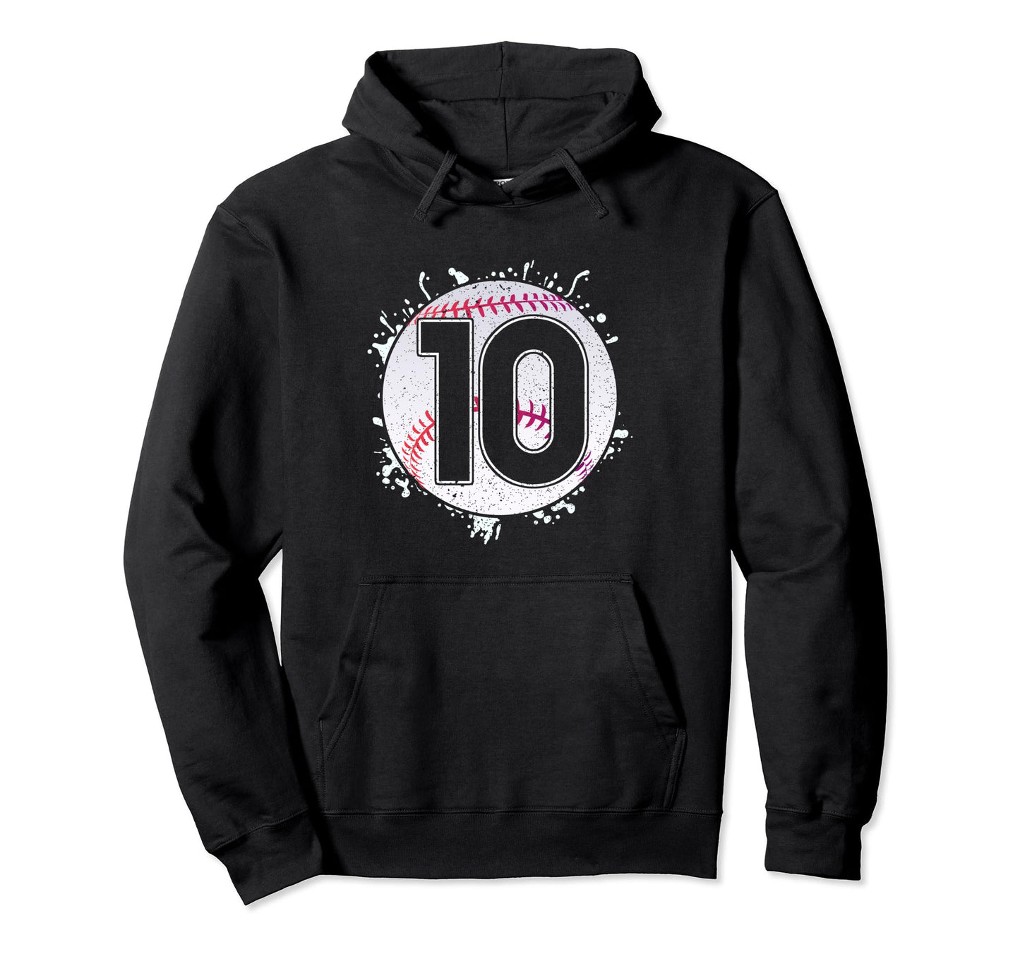 Baseball Birthday 10Th Birthday Hoodie - Casual Everyday Wear Men Women - T-Shirt, Sweatshirt, Hoodie