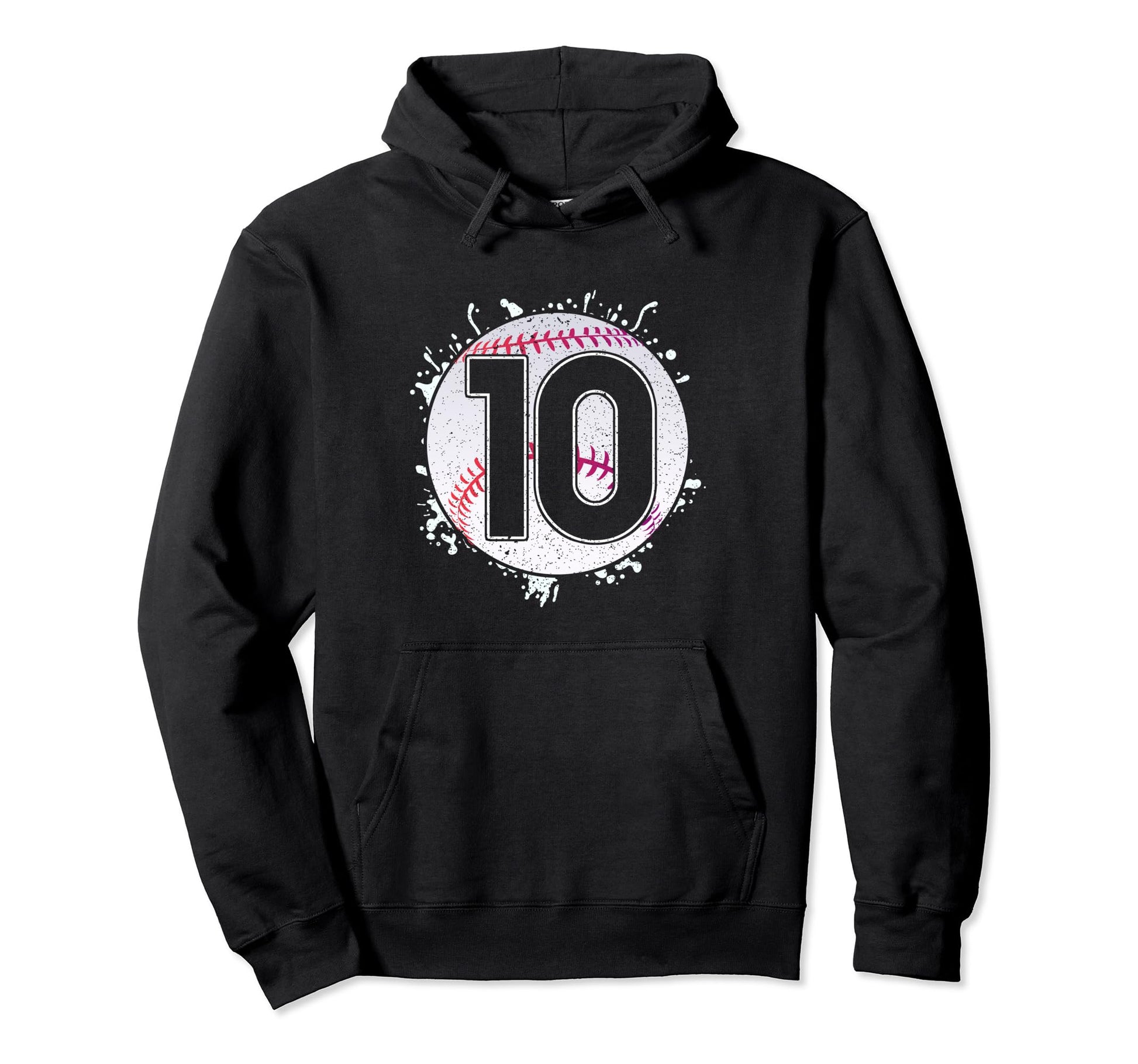 Baseball Birthday 10Th Birthday Hoodie - Casual Everyday Wear Men Women - T-Shirt, Sweatshirt, Hoodie
