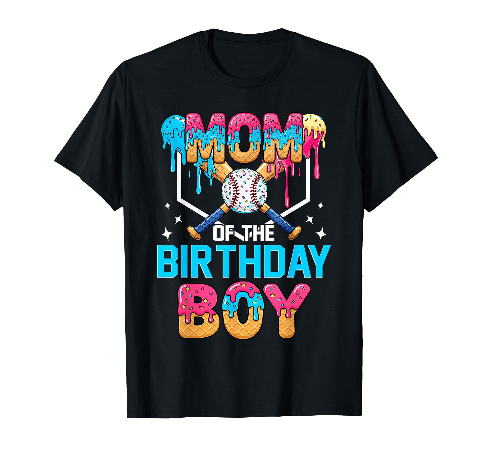 Mom Birthday Funny Baseball Ice Cream T-Shirt - Aesthetic Graphic Unisex - T-Shirt, Sweatshirt, Hoodie