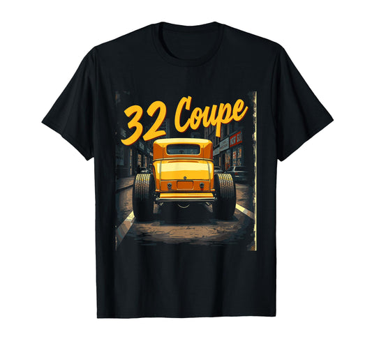 1932 Hot Rods Car Deuce Coupe T-Shirt - Graphic Print for Adults - T-Shirt, Sweatshirt, Hoodie