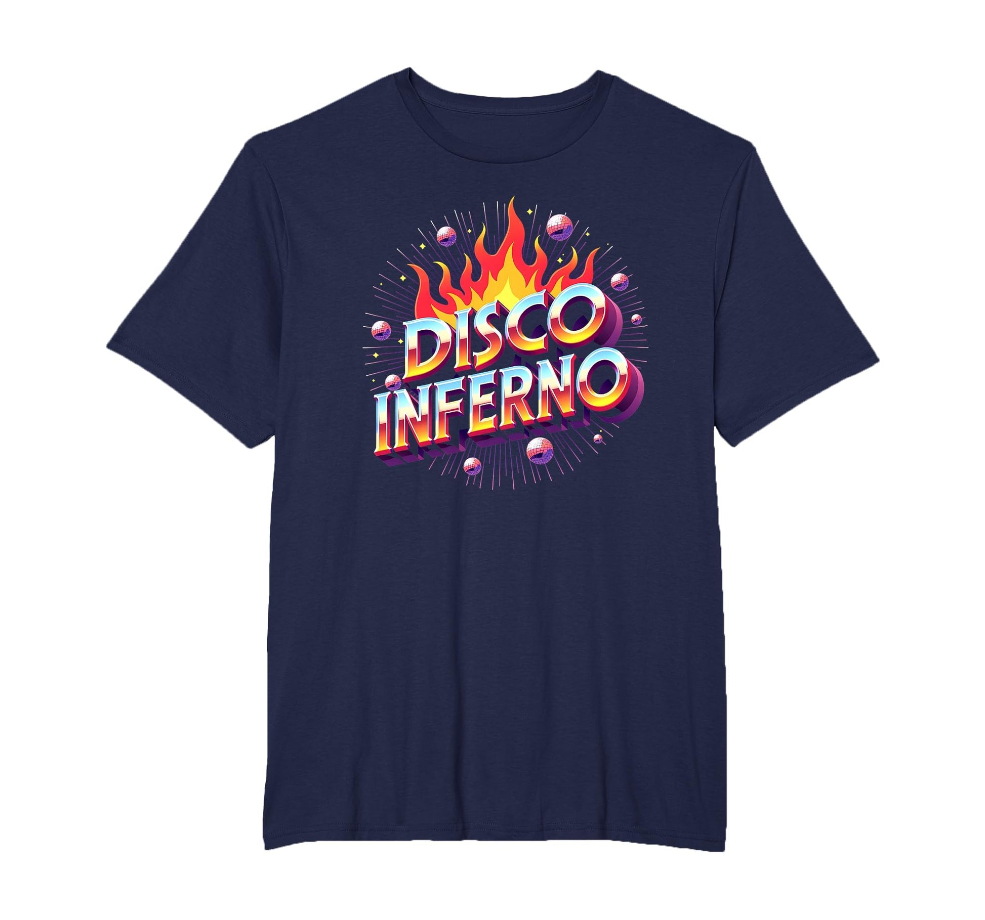 Disco Inferno Dance Party Fever Art Mens T-Shirt - Graphic Print Men Women - T-Shirt, Sweatshirt, Hoodie