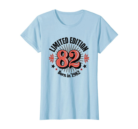 82 Birthday Gift Born 1982 T-Shirt - Minimalist Print Men Women - T-Shirt, Sweatshirt, Hoodie