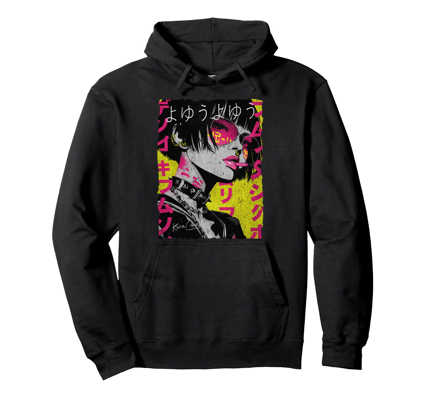 Japanese Streetwear Cyberpunk Y2K Hoodie - Custom Art Print Men Women - T-Shirt, Sweatshirt, Hoodie