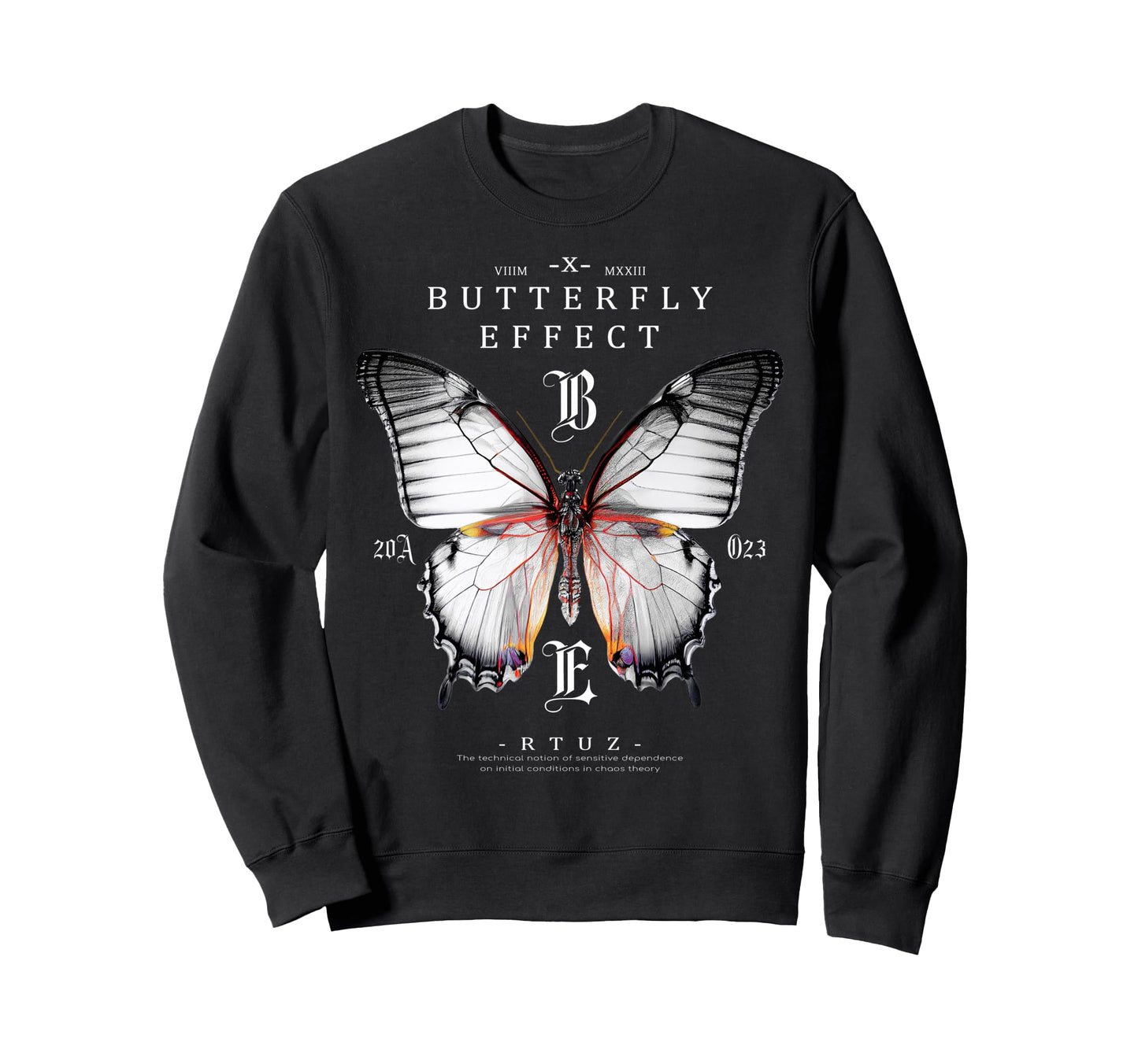 Y2K Streetwear Butterfly Sweatshirt - Graphic Print Men Women - T-Shirt, Sweatshirt, Hoodie