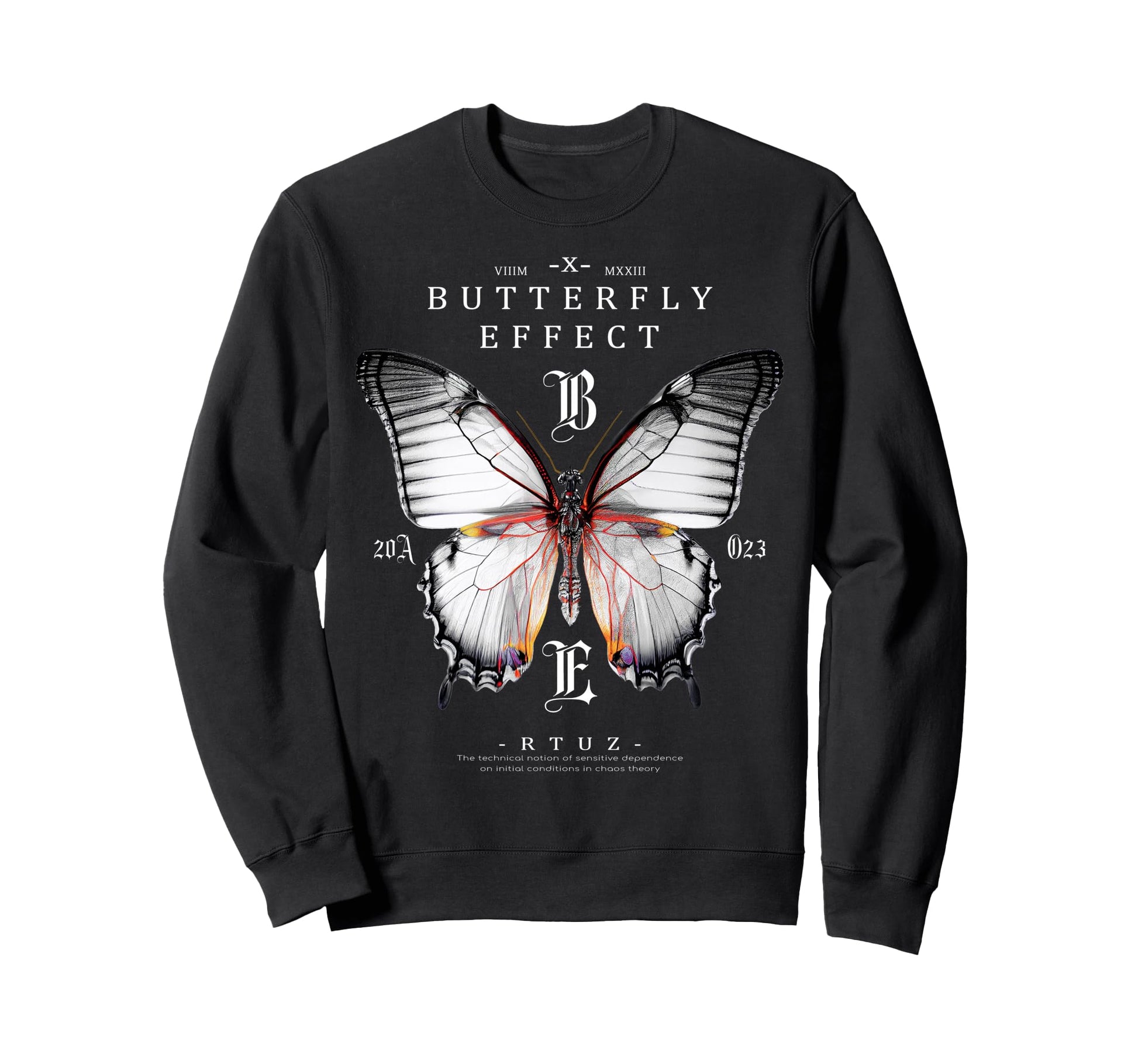 Y2K Streetwear Butterfly Sweatshirt - Graphic Print Men Women - T-Shirt, Sweatshirt, Hoodie