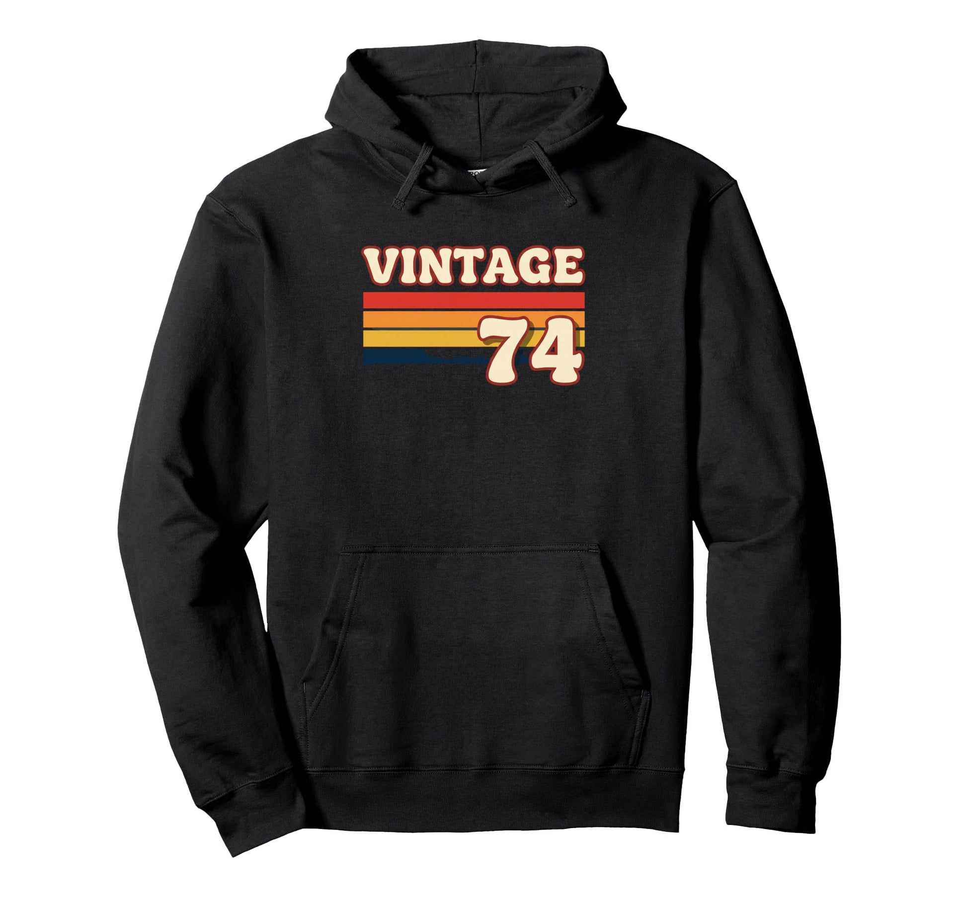 74 Birthday Dad Stripes Hoodie - Minimalist Print Men Women - T-Shirt, Sweatshirt, Hoodie