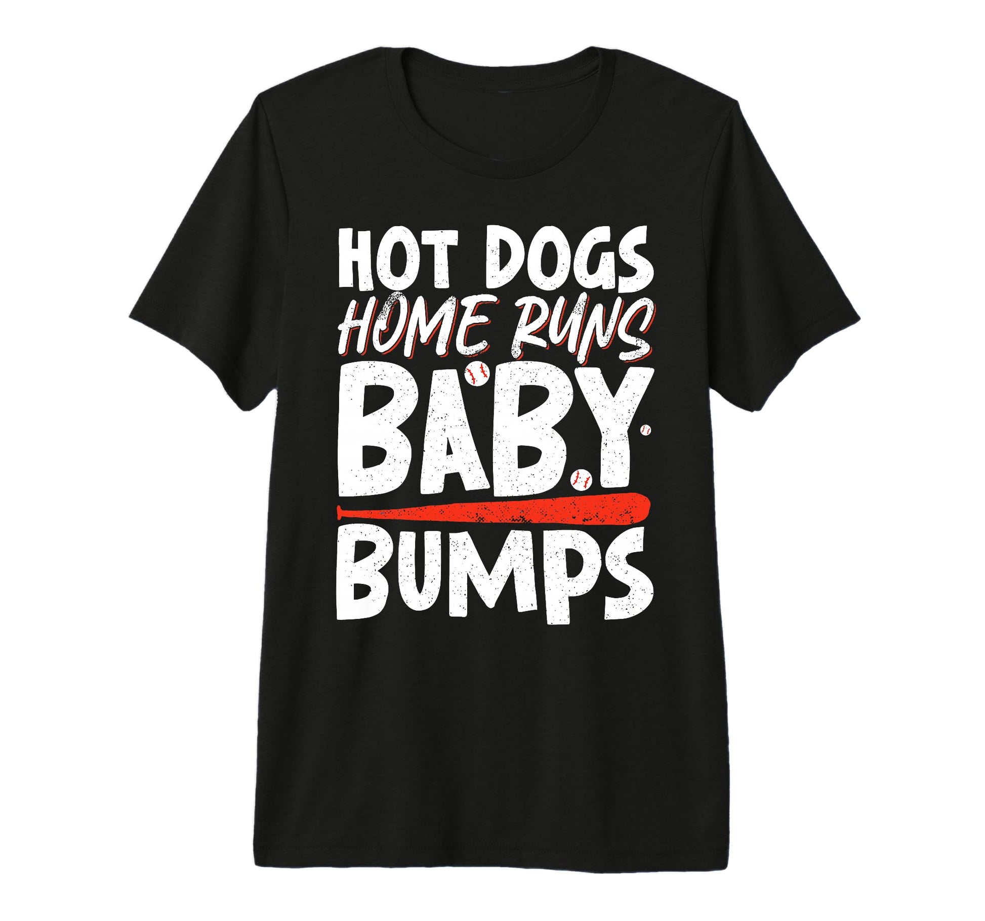 Hot Dogs Home Runs Bumps Tri Blend T-Shirt - Casual Everyday Wear Unisex - T-Shirt, Sweatshirt, Hoodie