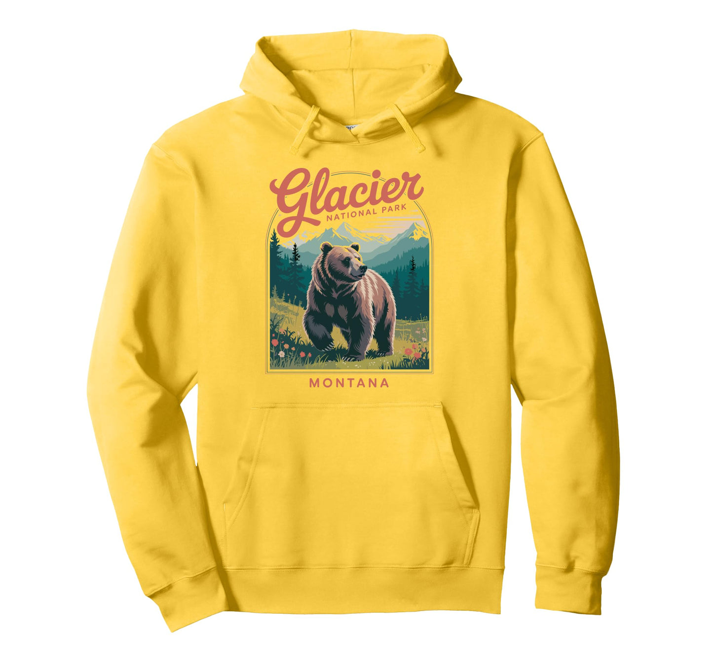 Glacier National Park Montana Usa T-Shirt - Graphic Print for Adults - T-Shirt, Sweatshirt, Hoodie