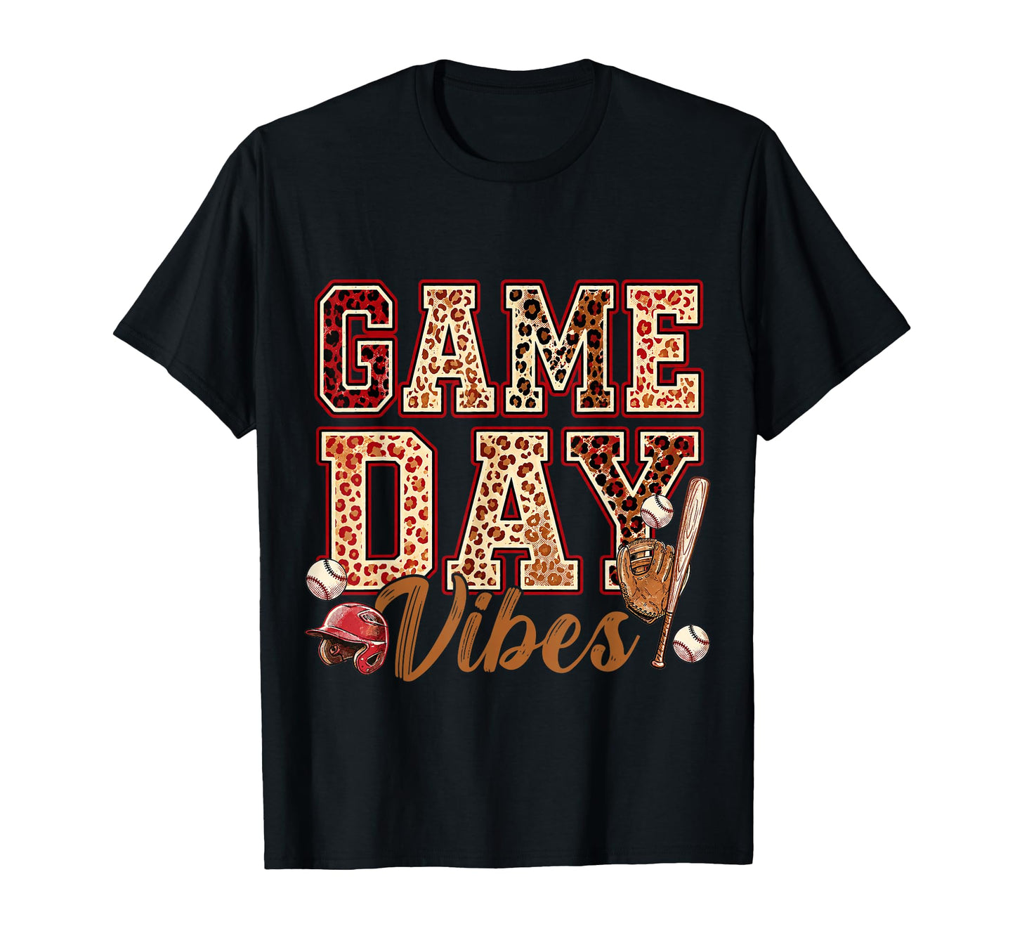 Baseball Mama Leopard Softball Game T-Shirt - Trendy Graphic for Adults - T-Shirt, Sweatshirt, Hoodie