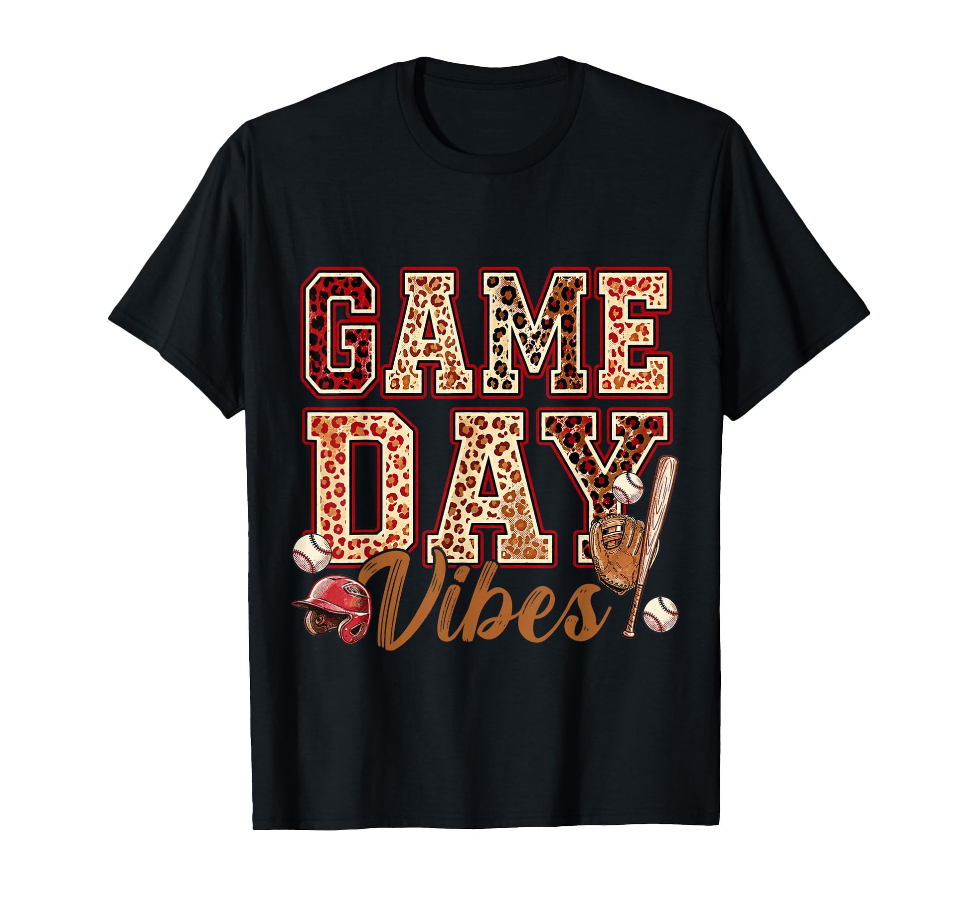 Baseball Mama Leopard Softball Game T-Shirt - Trendy Graphic for Adults - T-Shirt, Sweatshirt, Hoodie