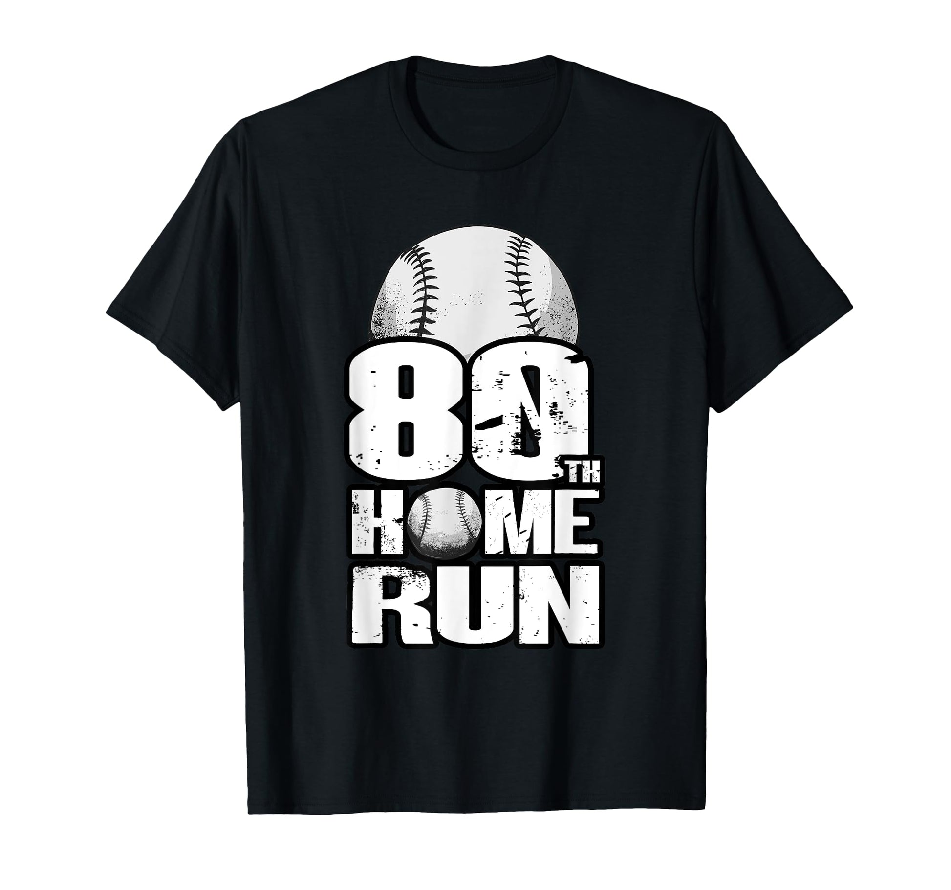 80 Years Old Baseball 80Th Birthday T-Shirt - Custom Art Print Men Women - T-Shirt, Sweatshirt, Hoodie