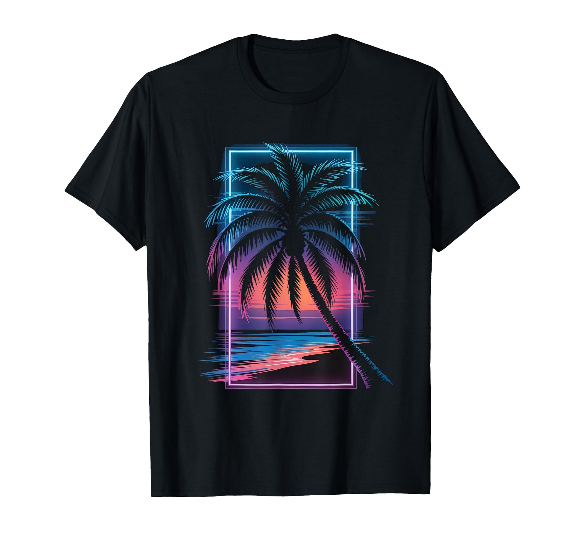 Retrowave Palm Tree 1980S Synthwave T-Shirt - Trendy Graphic for Adults - T-Shirt, Sweatshirt, Hoodie