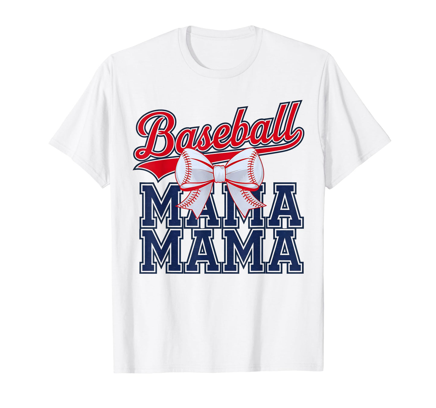 Baseball Mama Coquette Bow Baseball Mom T-Shirt - Minimalist Print Unisex - T-Shirt, Sweatshirt, Hoodie