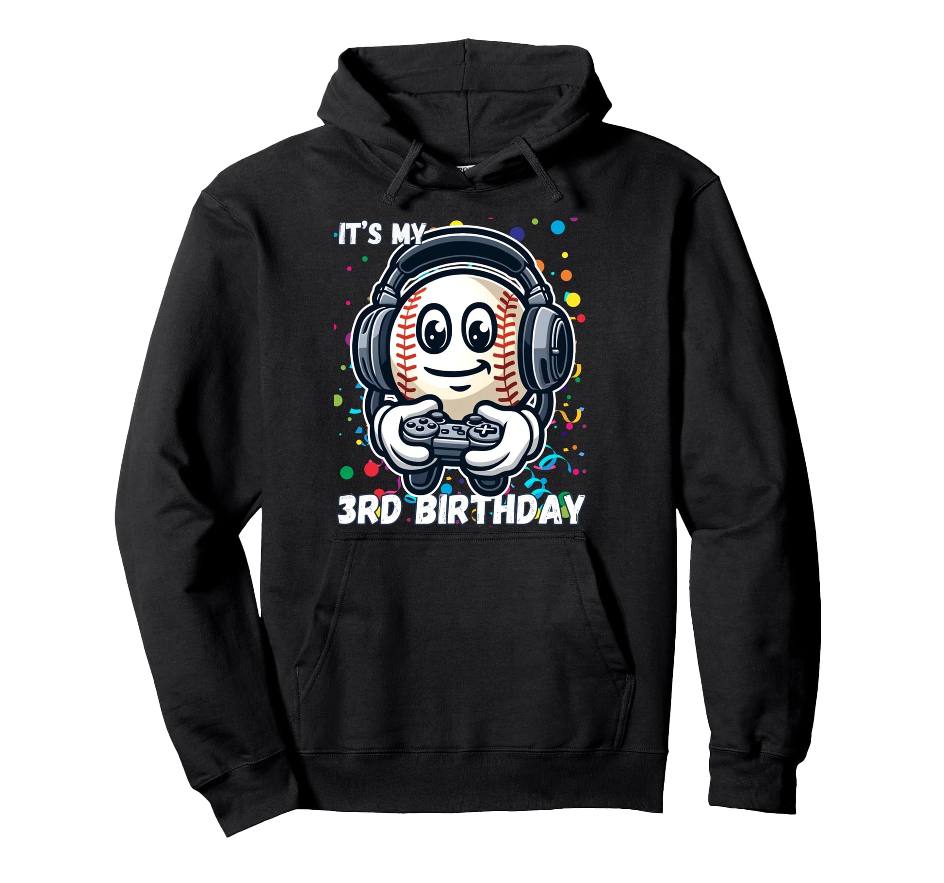 Birthday 3 Baseball 3Rd Birthday Hoodie - Fun Novelty Design Unisex - T-Shirt, Sweatshirt, Hoodie