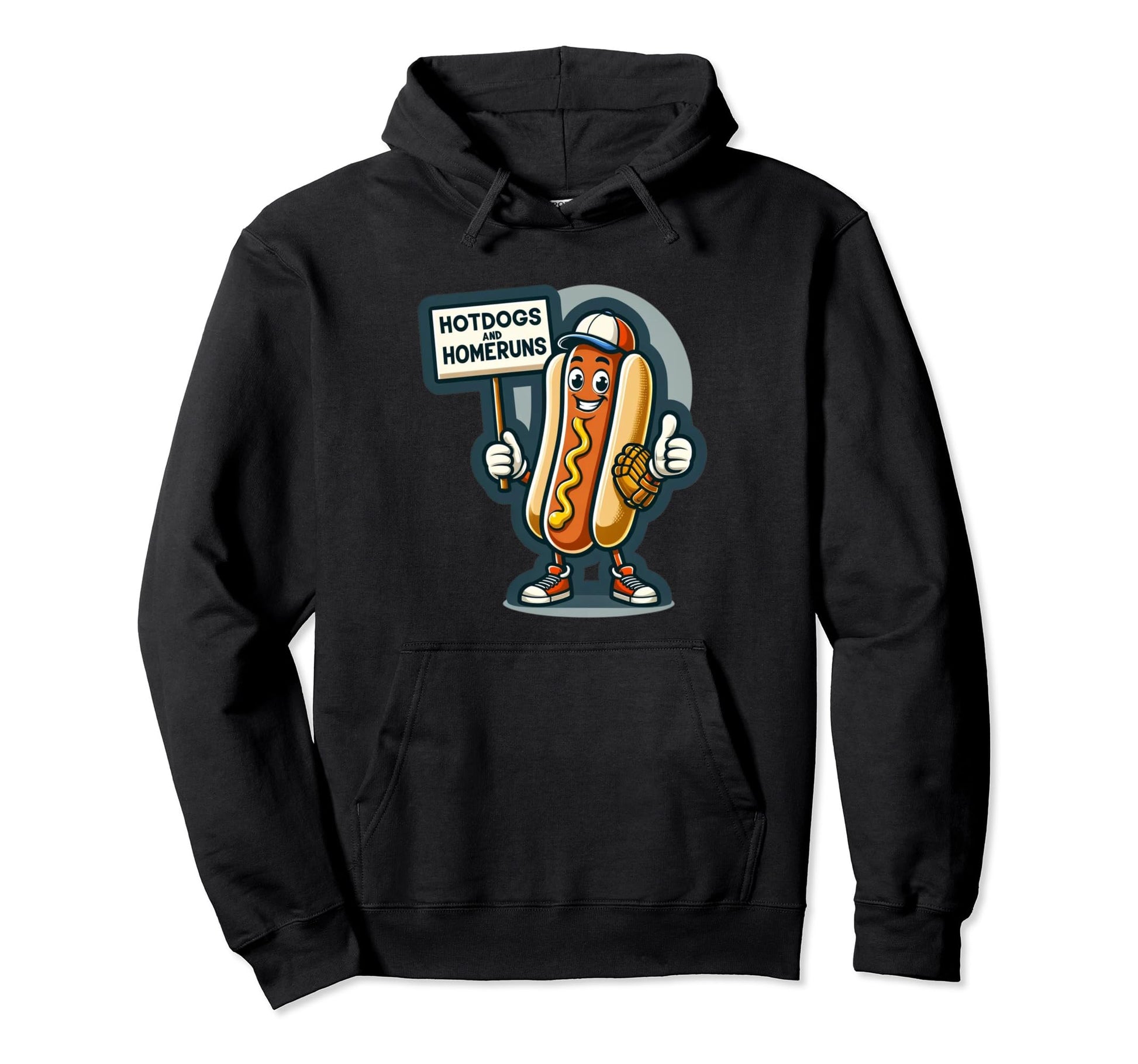 Hotdogs And Homeruns Hotdog Lovers Hoodie - Custom Art Print Unisex - T-Shirt, Sweatshirt, Hoodie