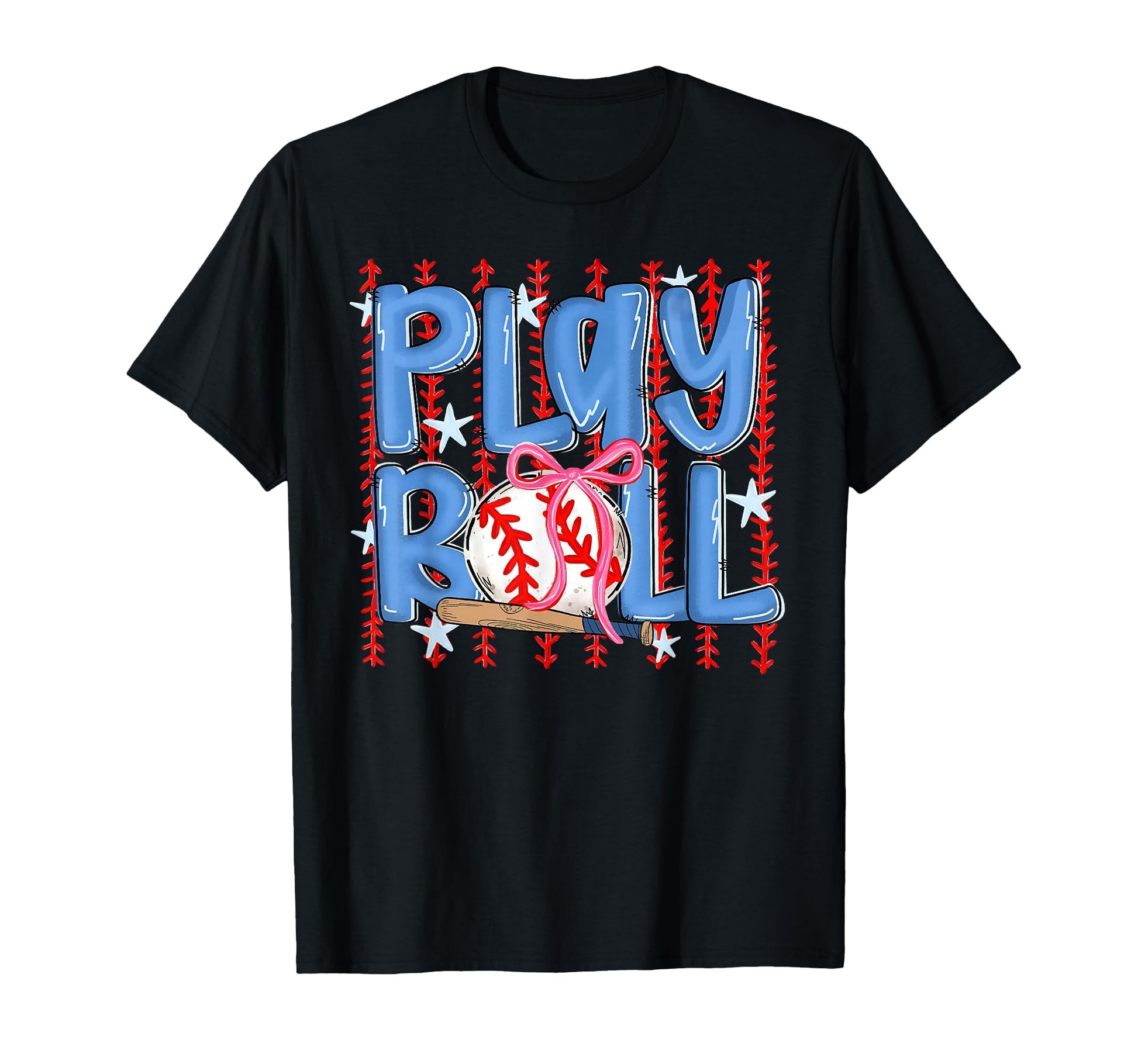 Play Ball Baseball Happy Game Day T-Shirt - Casual Everyday Wear Unisex - T-Shirt, Sweatshirt, Hoodie