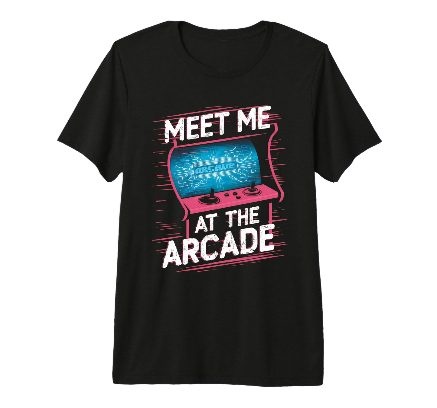 Gamer Love 80S 90S Meet Me Arcade Gaming T-Shirt - Custom Art Print Unisex - T-Shirt, Sweatshirt, Hoodie