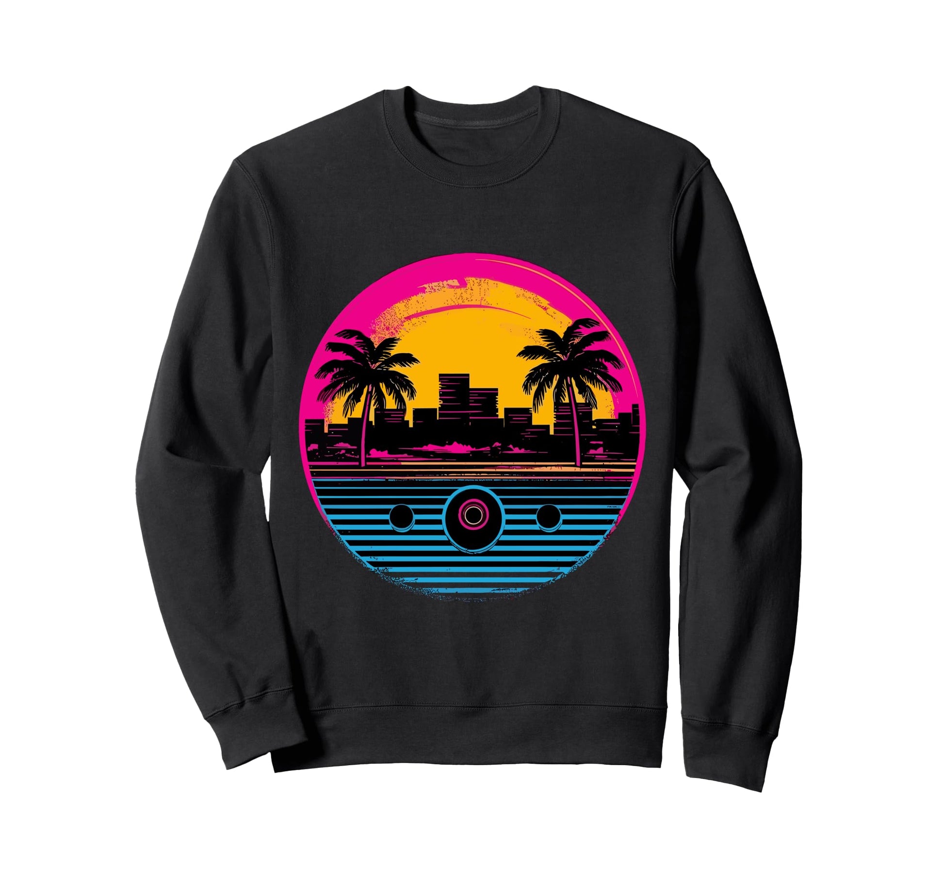 Vinyl Record Vaporwave Turntable Sweatshirt - Unique Graphic Men Women - T-Shirt, Sweatshirt, Hoodie