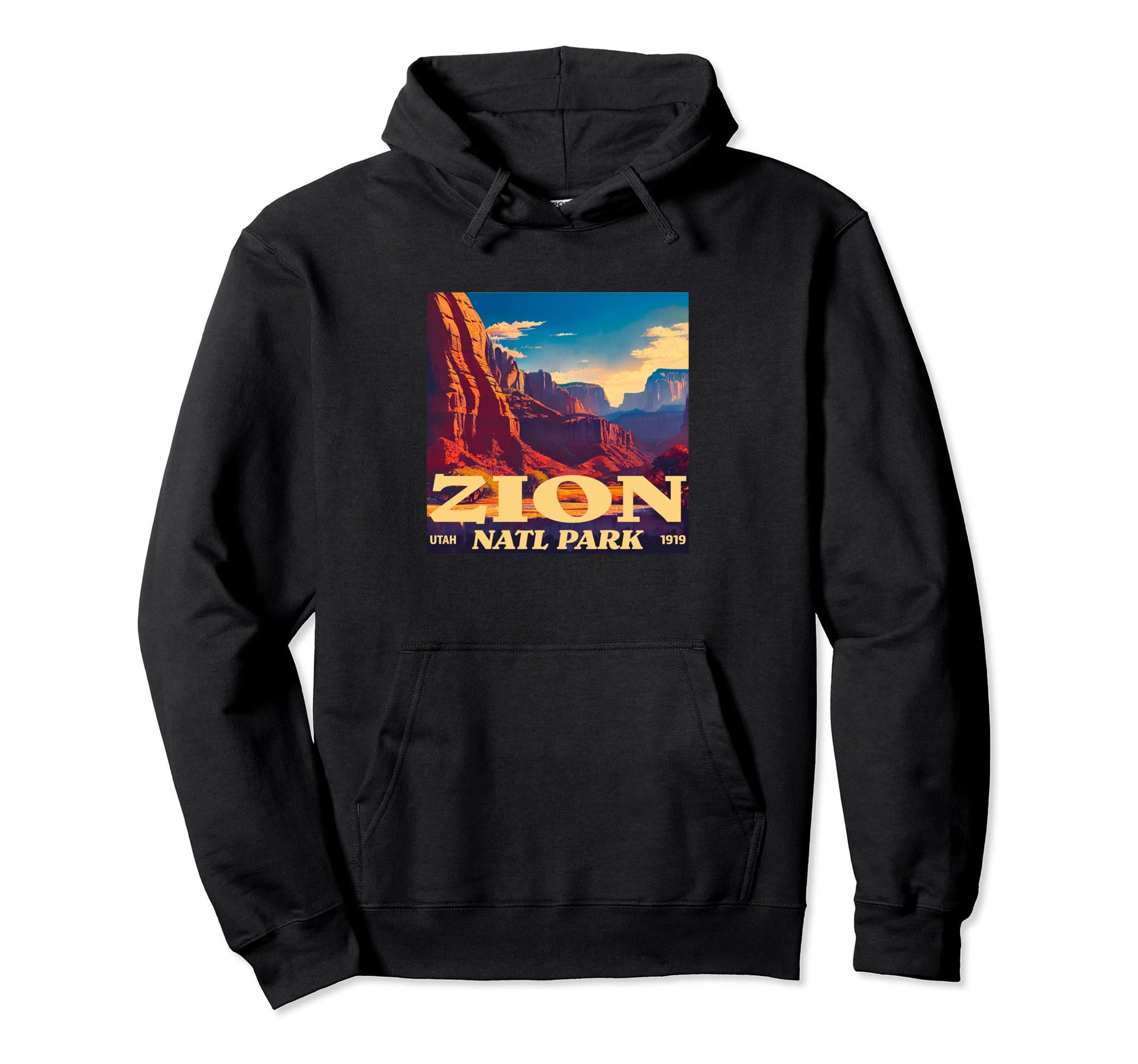 Zion Utah Zion National Park Hoodie - Fun Novelty Design Men Women - T-Shirt, Sweatshirt, Hoodie