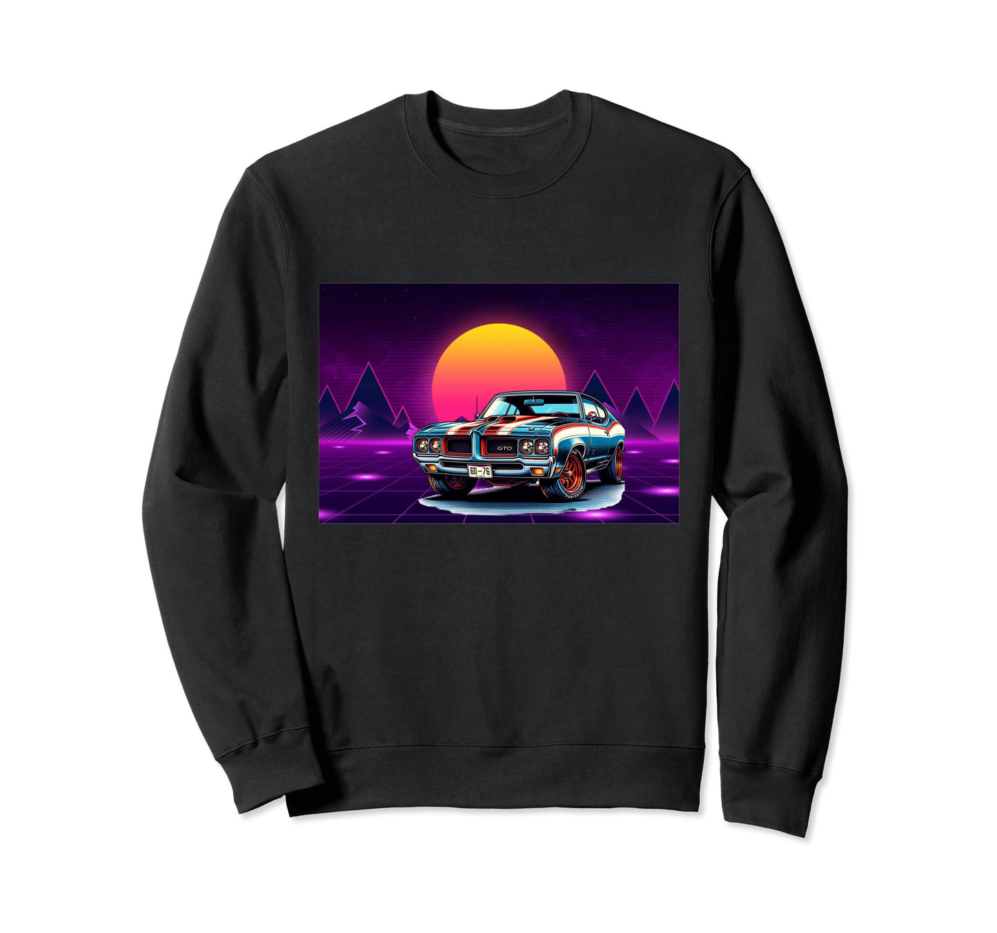 Retrowave Synthwave Aesthetic Sweatshirt - Fun Novelty Design for Adults - T-Shirt, Sweatshirt, Hoodie