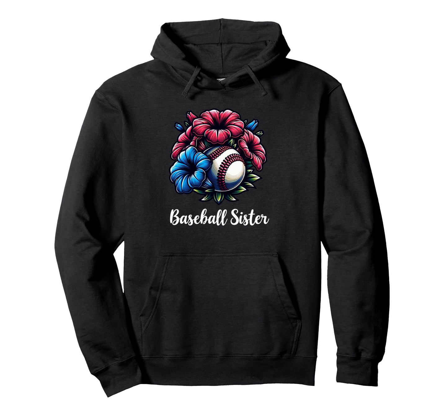 Baseball Flowers Coquette Floral Baseball Hoodie - Minimalist Print Unisex - T-Shirt, Sweatshirt, Hoodie
